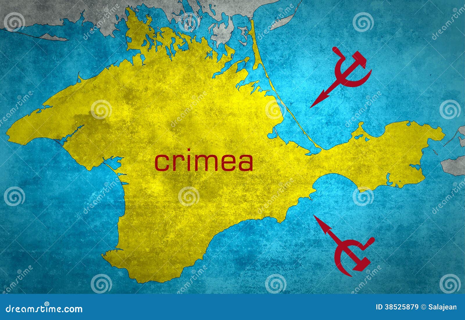 the map of crimea with the russian expansion