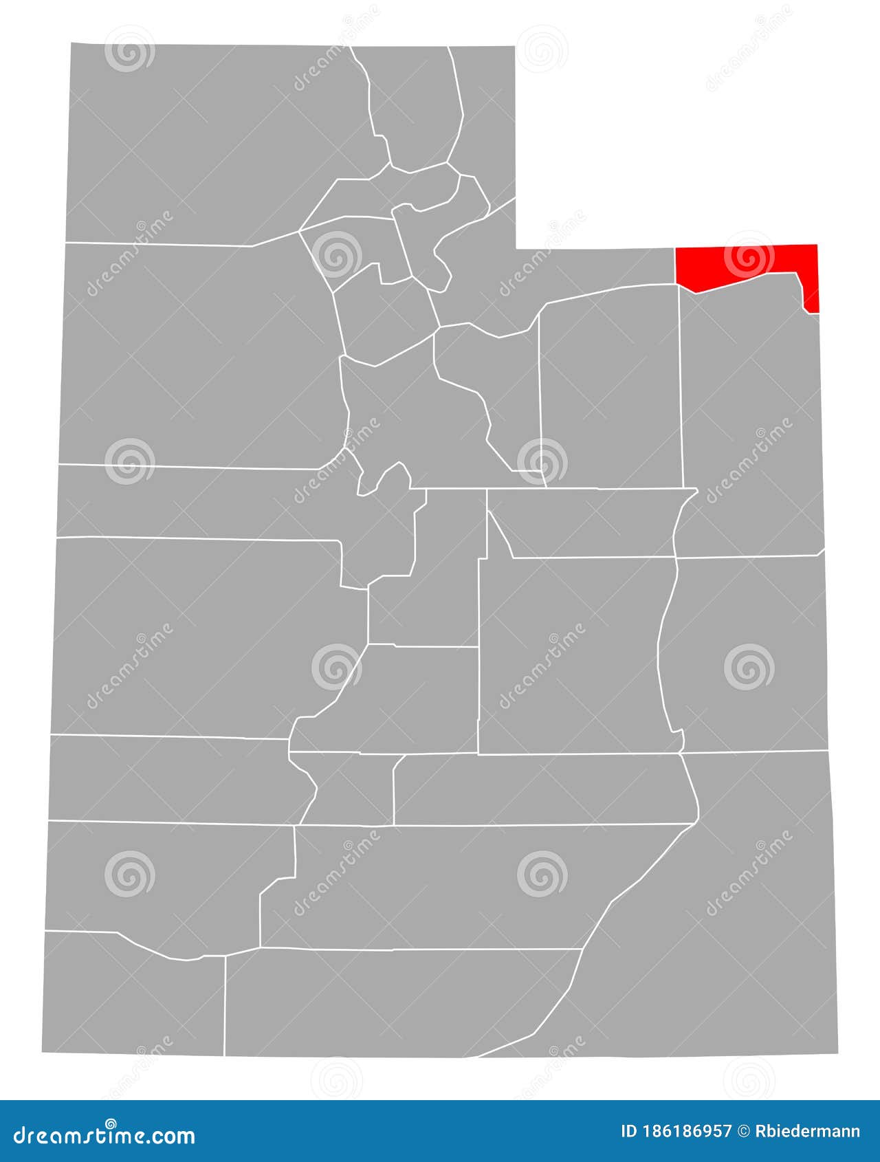 Map of Daggett in Utah stock vector. Illustration of utah 186186957