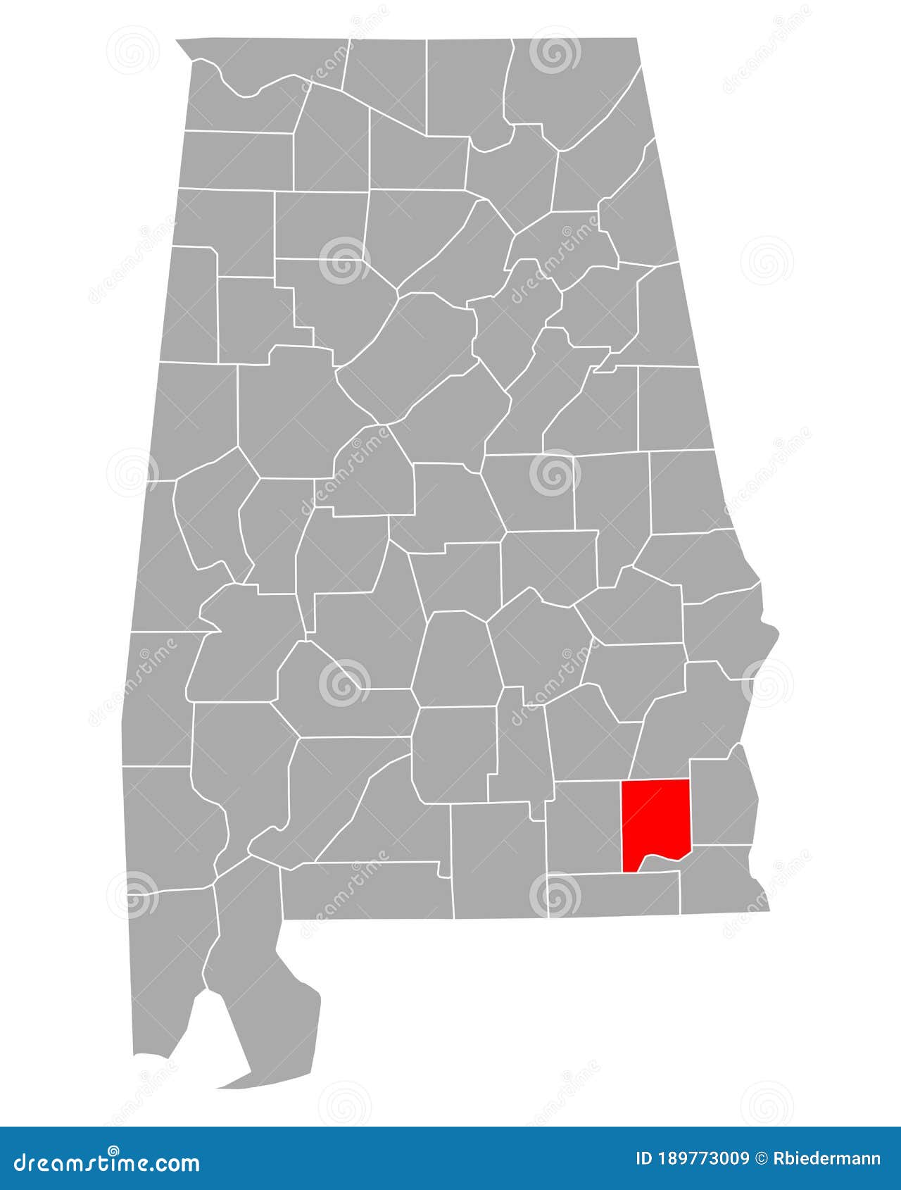 Alabama Dale County Map Vector Illustration 91452354
