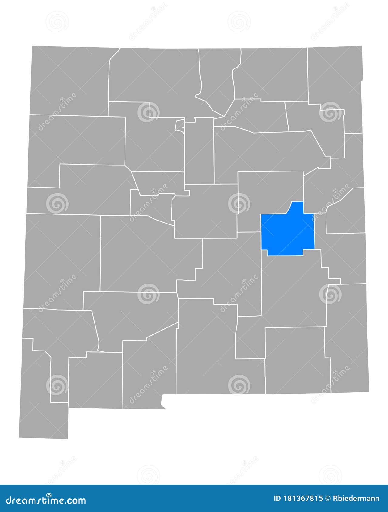 Map of De Baca in New Mexico Stock Vector Illustration of grey