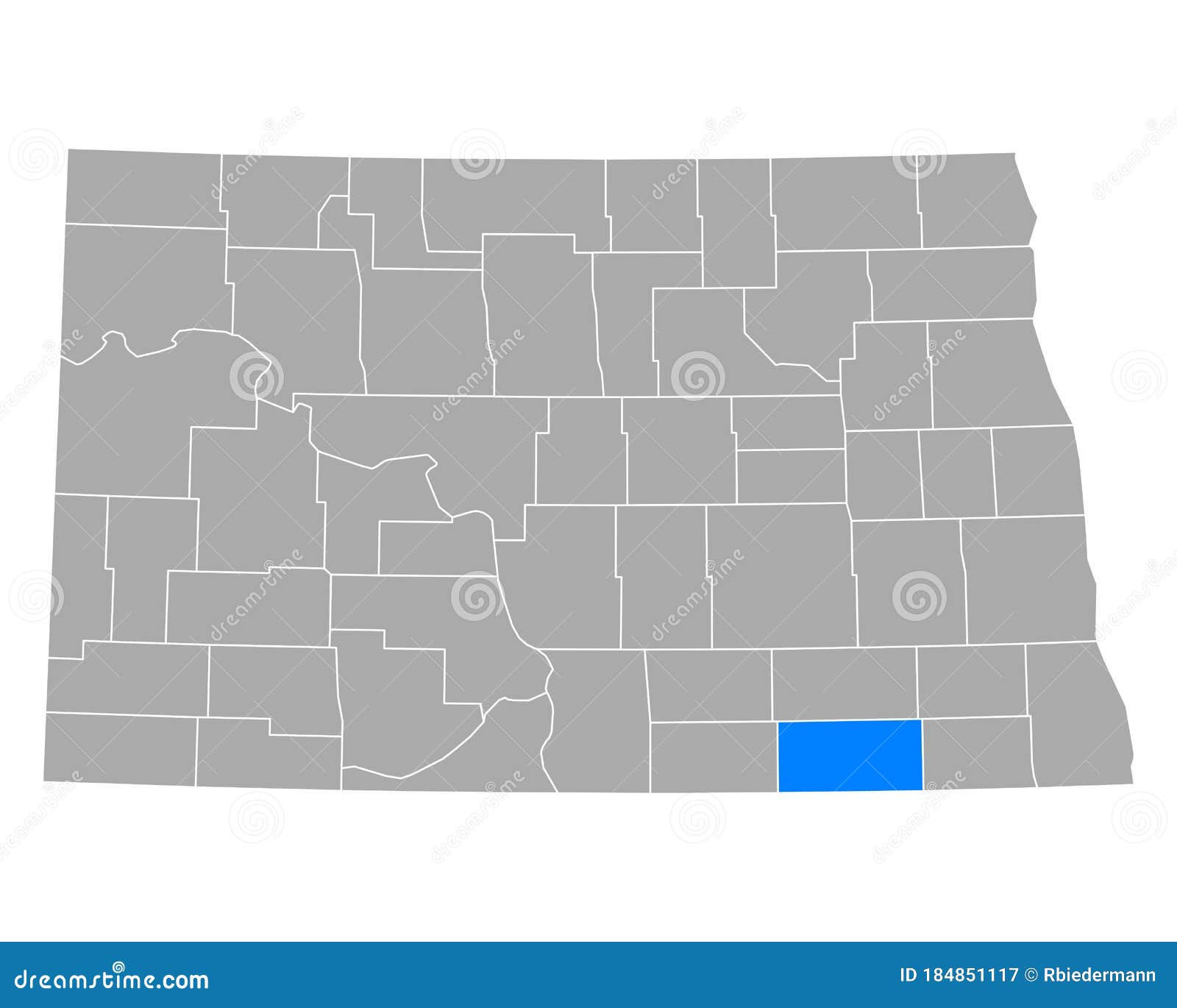 Map of Dickey in North Dakota Stock Vector Illustration of gray
