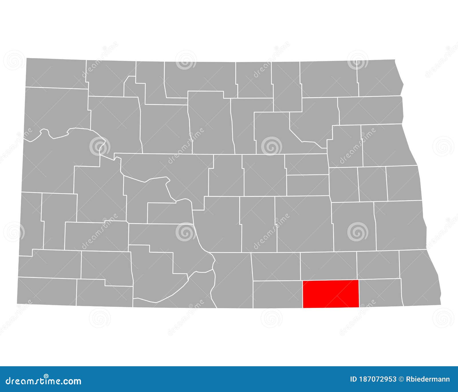 Map of Dickey in North Dakota Stock Vector Illustration of location