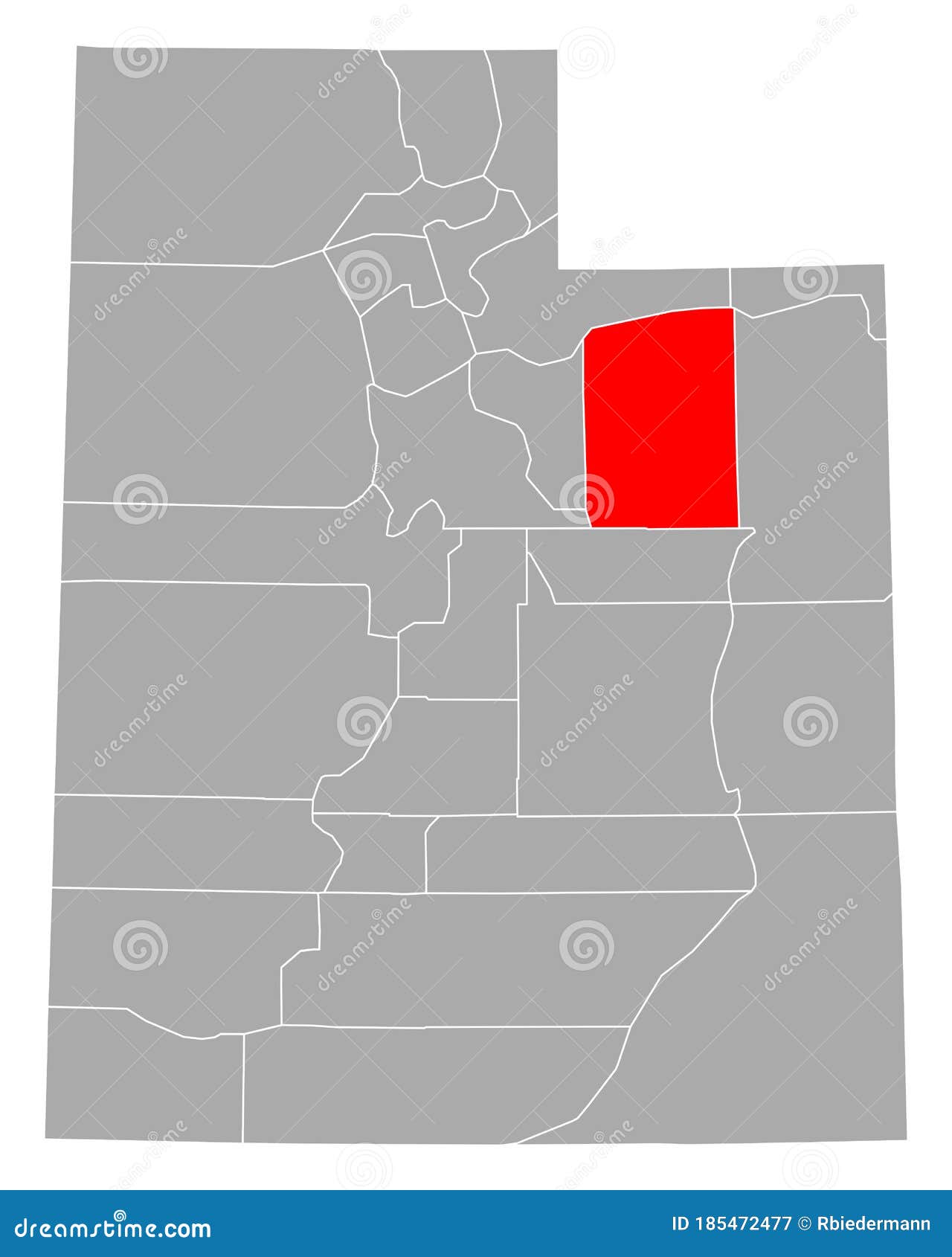 Map of Duchesne in Utah stock vector. Illustration of contour 185472477
