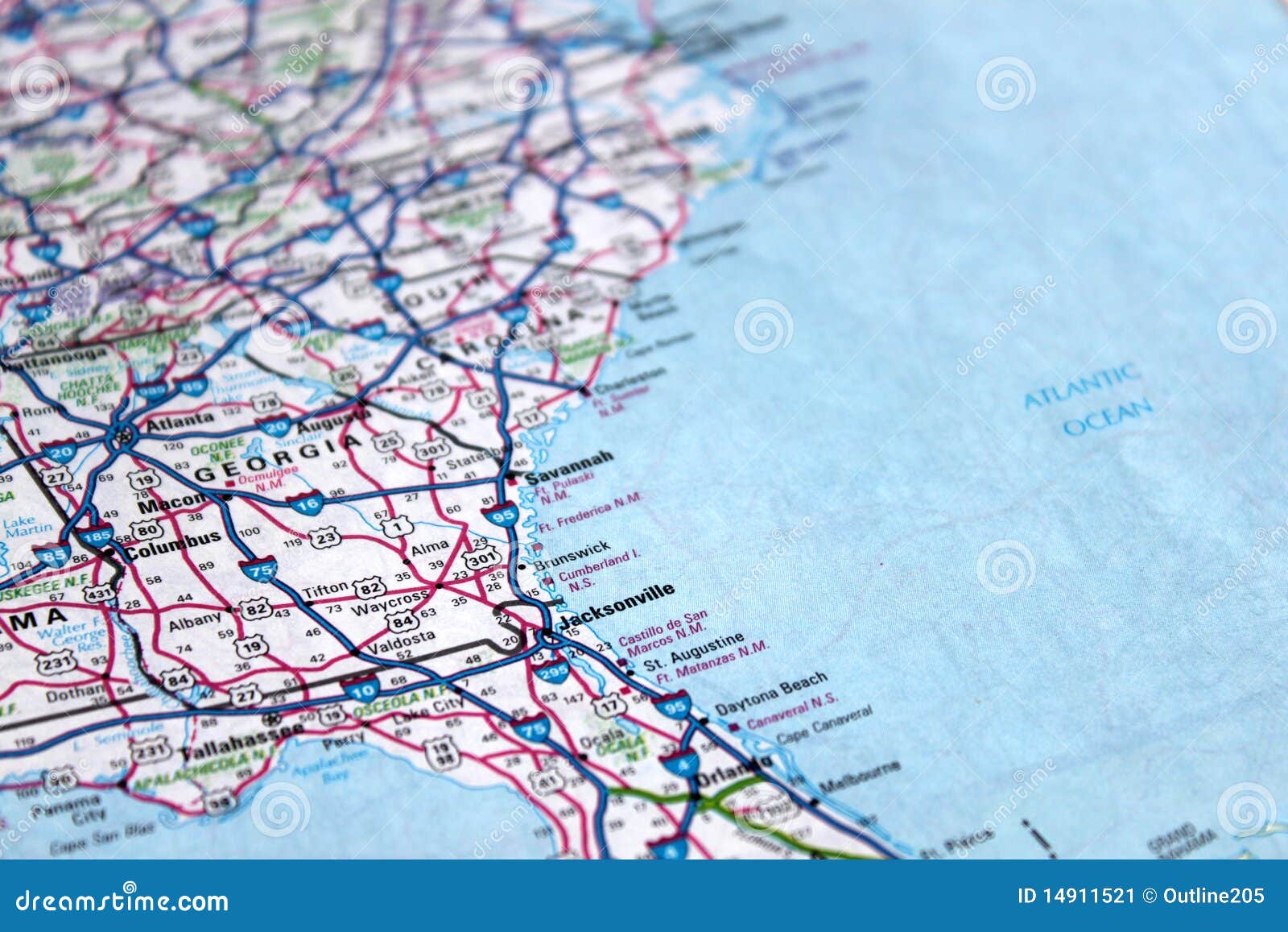 map east coast america stock image image 14911521