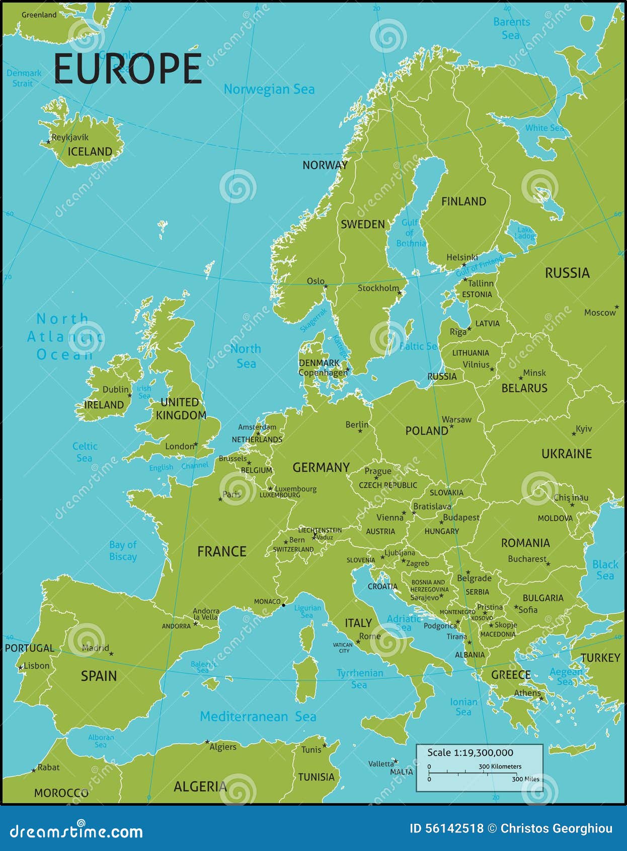 Map Europe Countries Names
