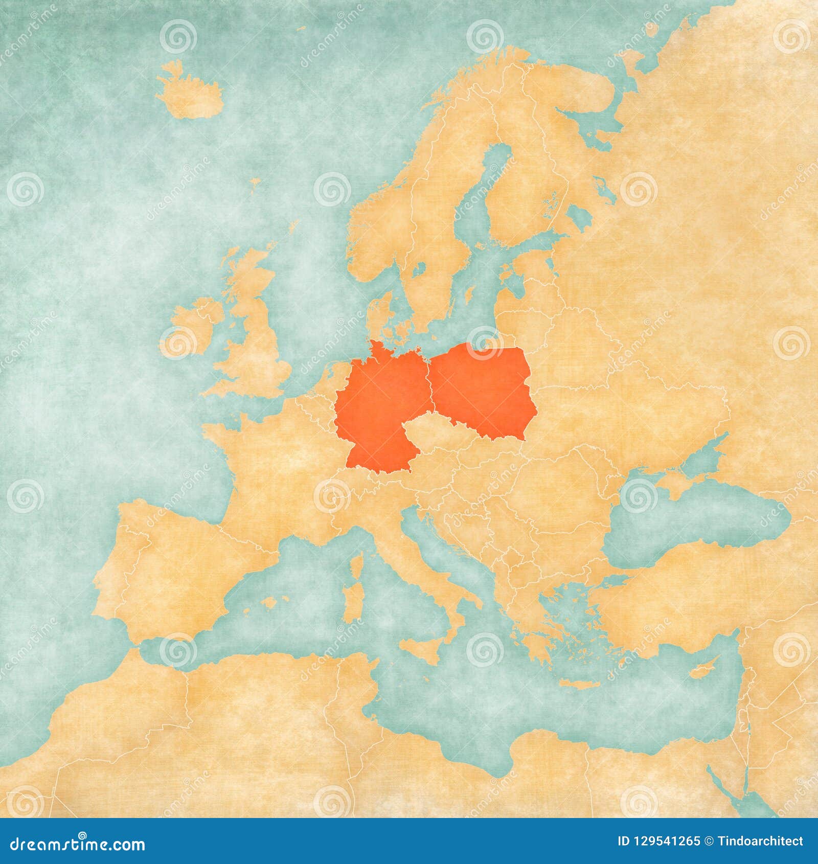 map of europe germany and poland Map Of Europe Germany And Poland Stock Illustration map of europe germany and poland