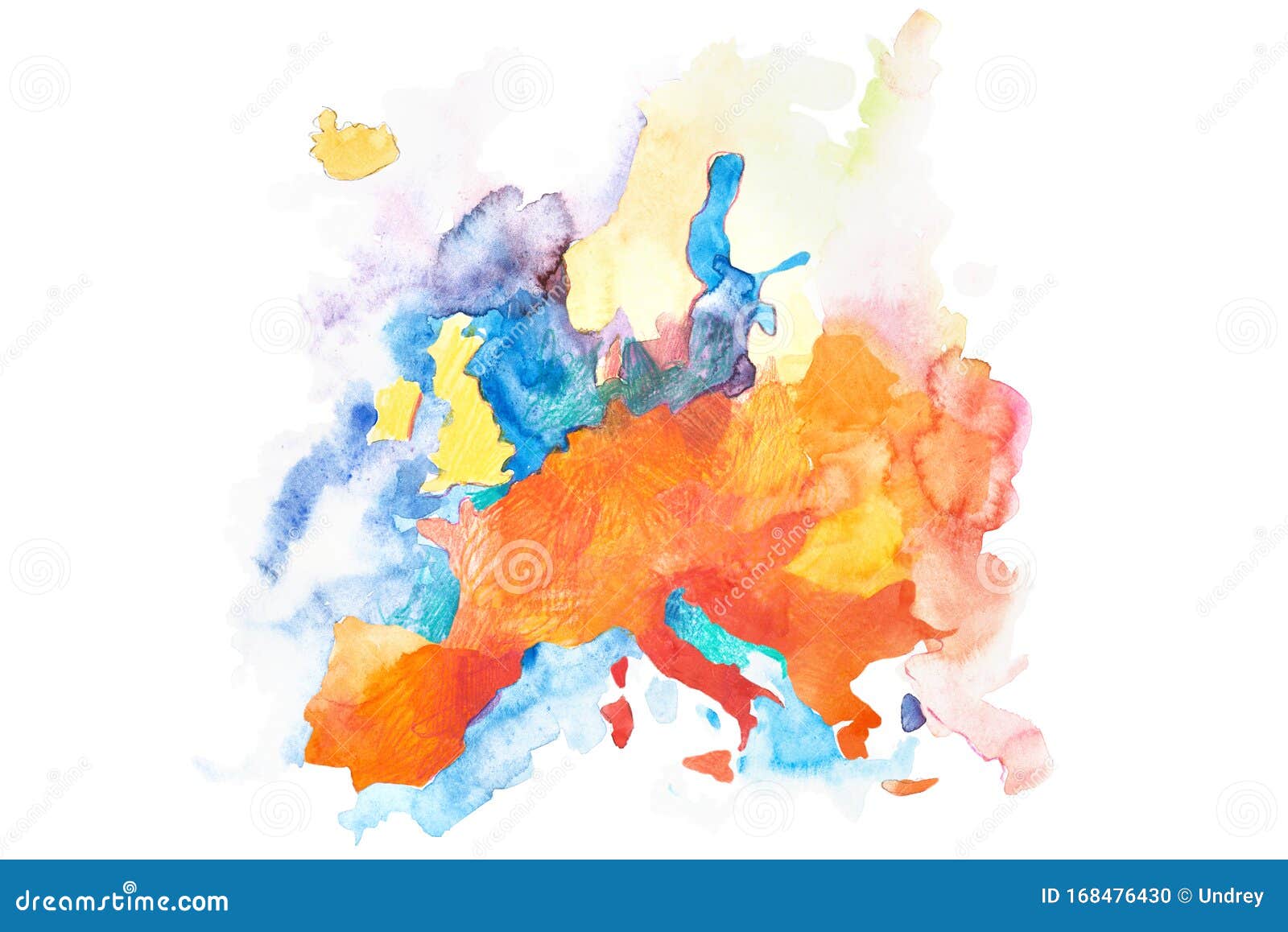 Map Of Europe. Global Warming Concept In European Union. Stock