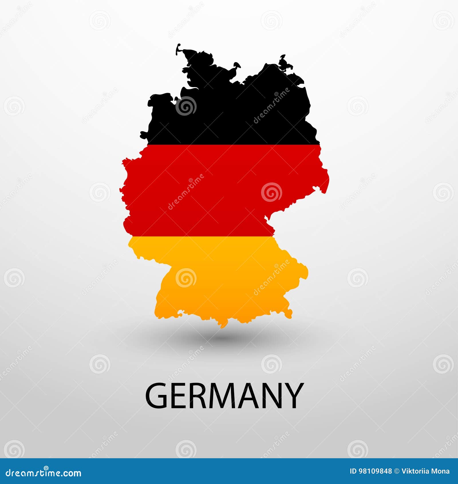 Map and flag of Germany stock vector. Illustration of detail - 98109848