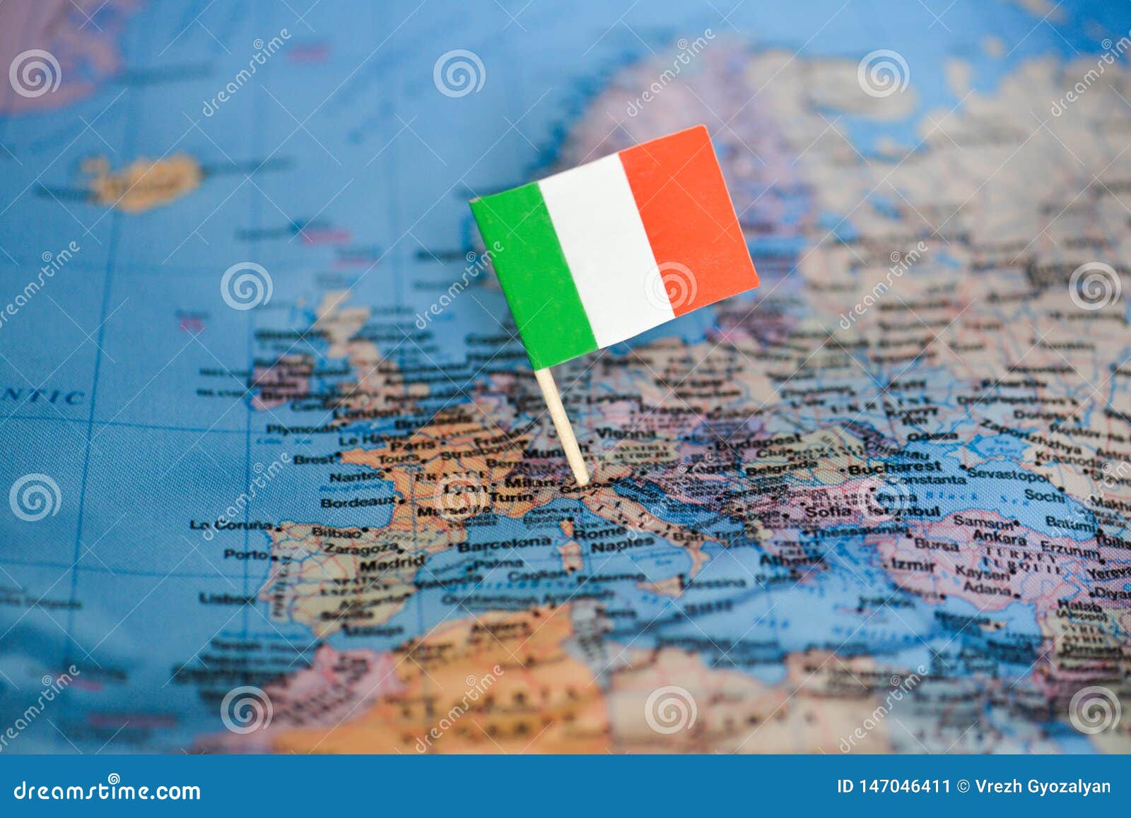 Map Flag Italy 147046411 
