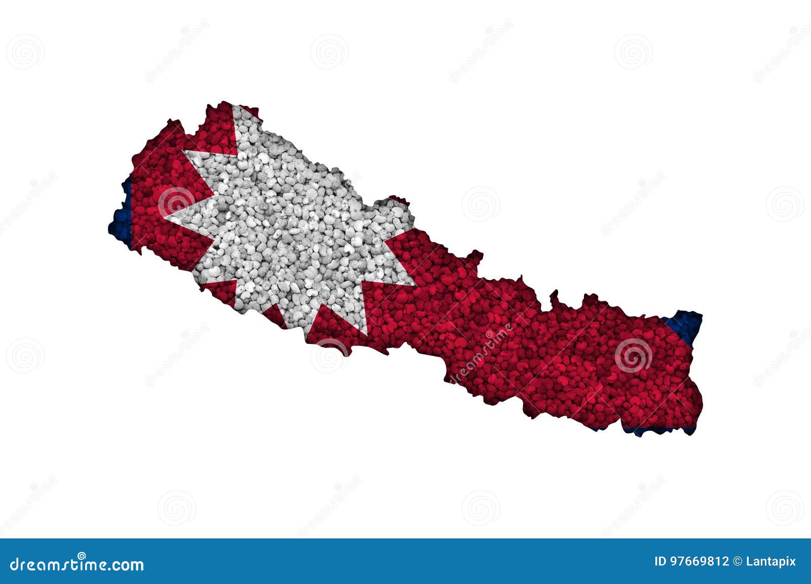 Map and Flag of Nepal on Poppy Seeds Stock Photo Image of poppy