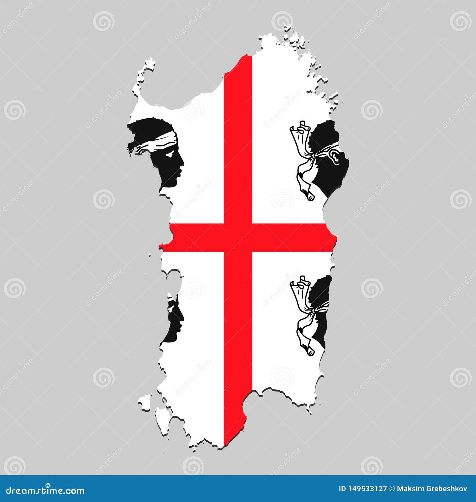 Sardinia Map. State And District Map Of Sardinia. Political Map Of