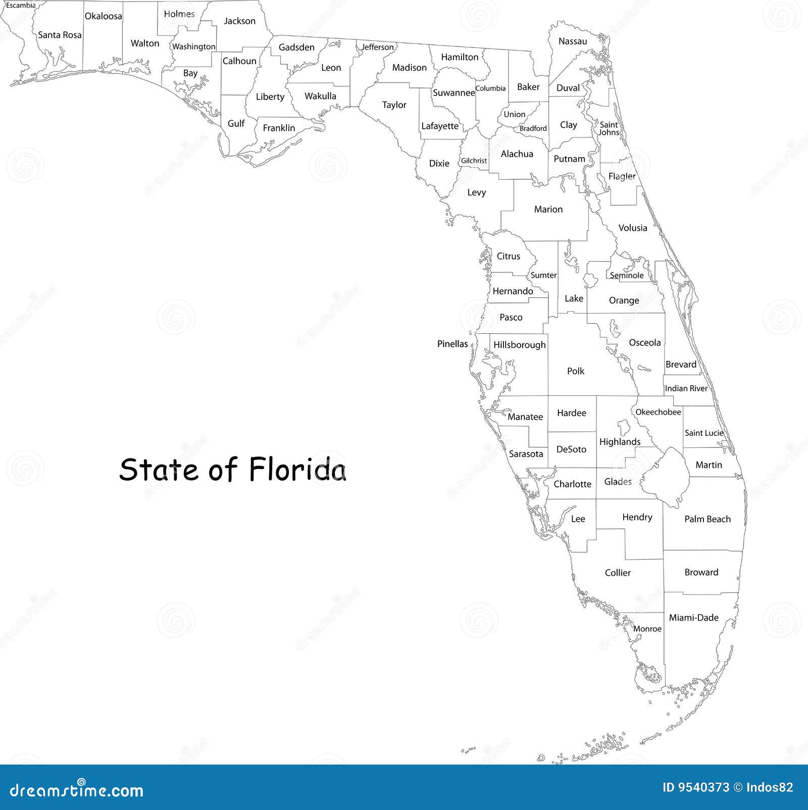 Florida State County Map 2018