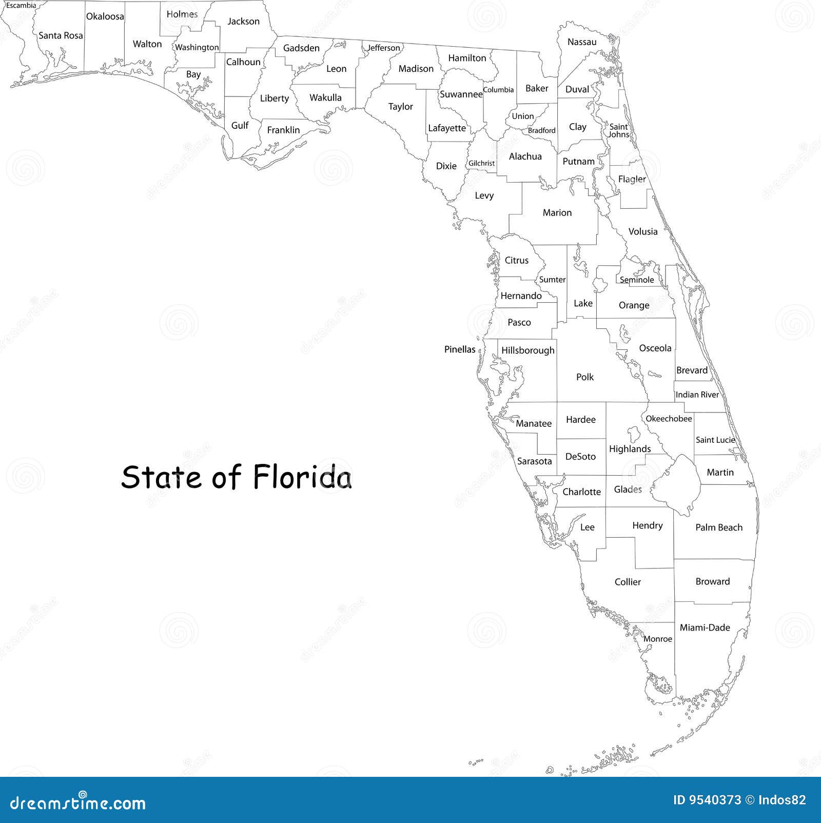 Florida State Map By County 2018