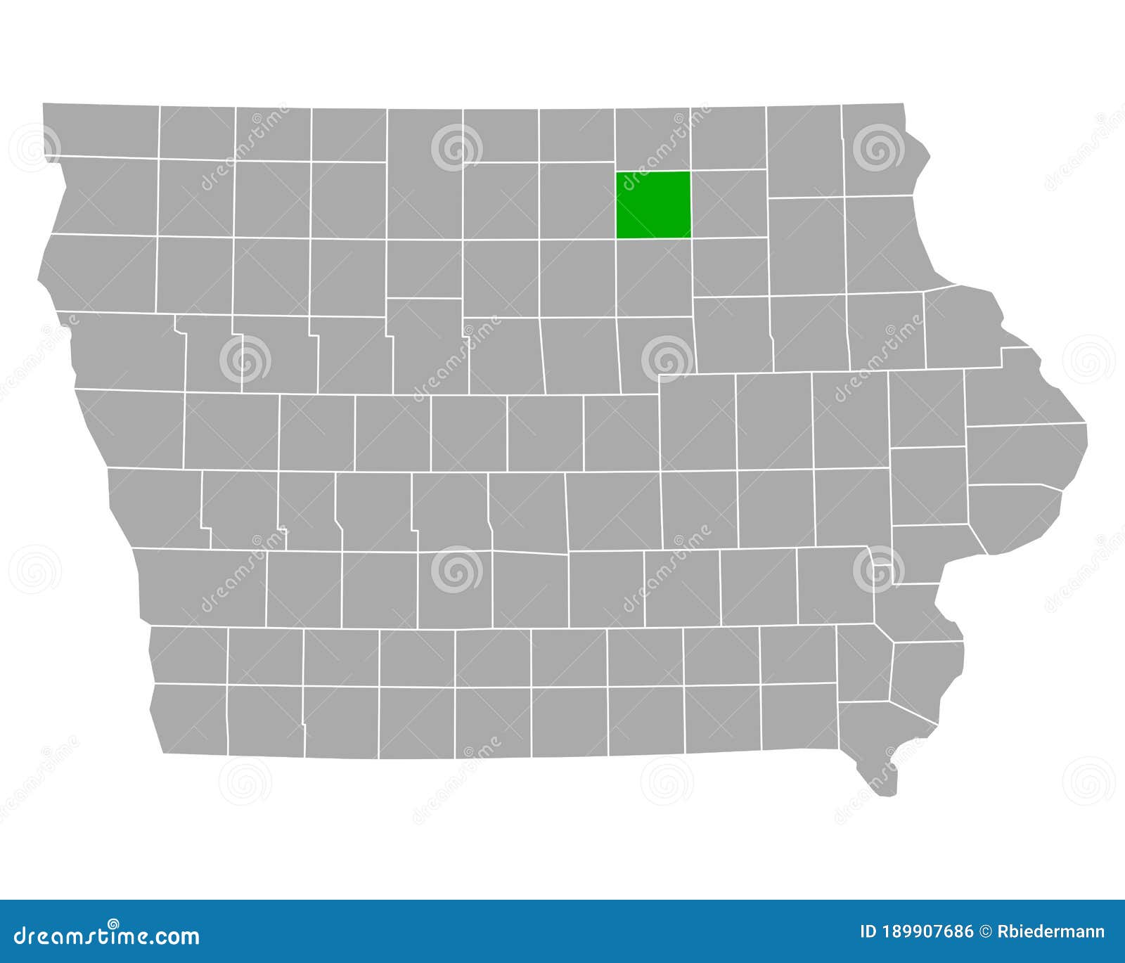 Map of Floyd in Iowa stock vector. Illustration of county 189907686