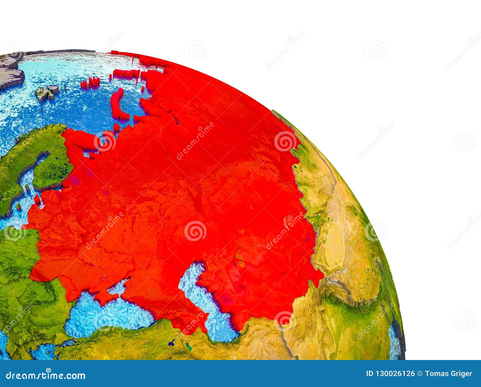 Map Of Former Soviet Union On 3d Earth Stock Illustration Illustration Of Globe Symbol