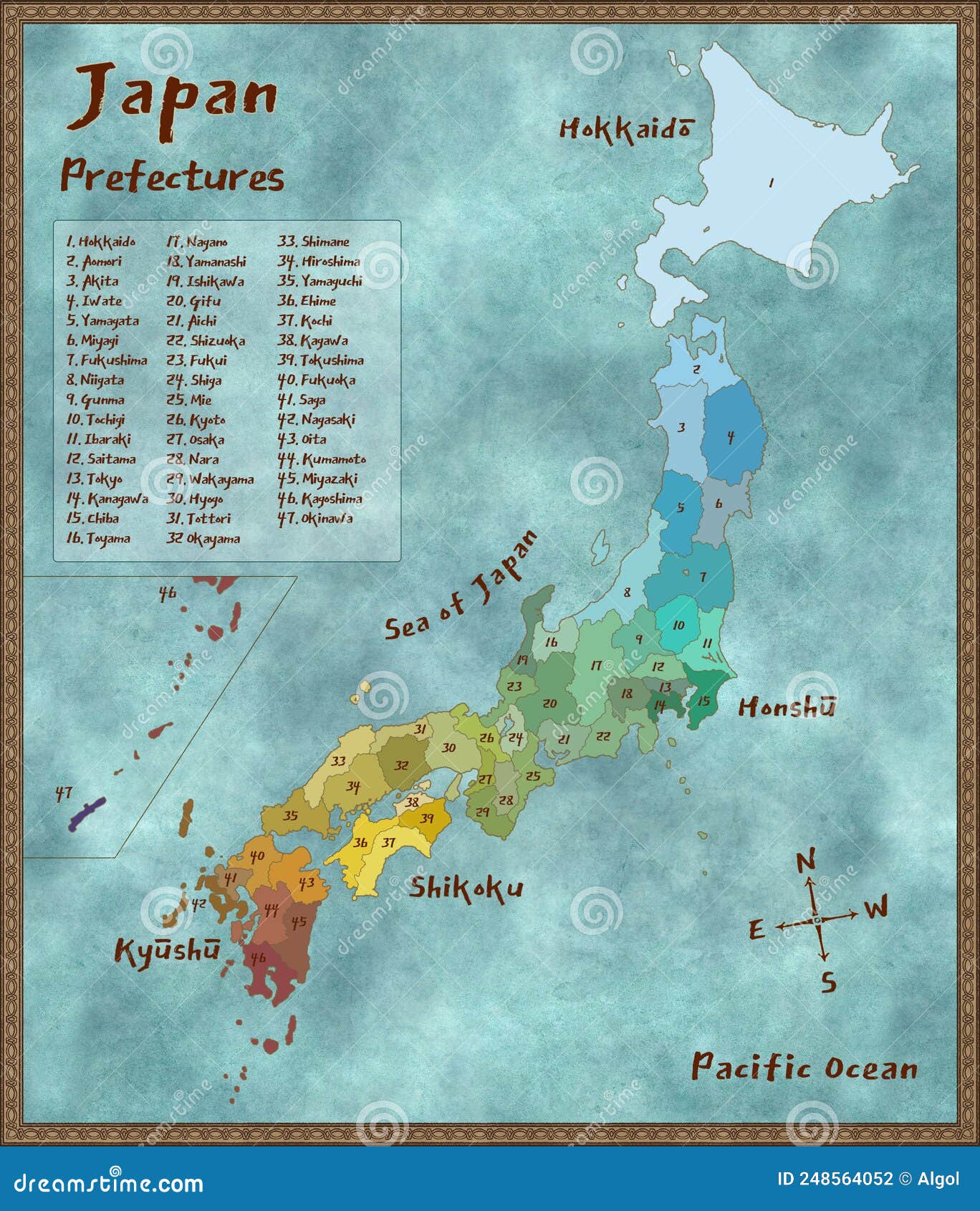 Japanese Prefecture Map