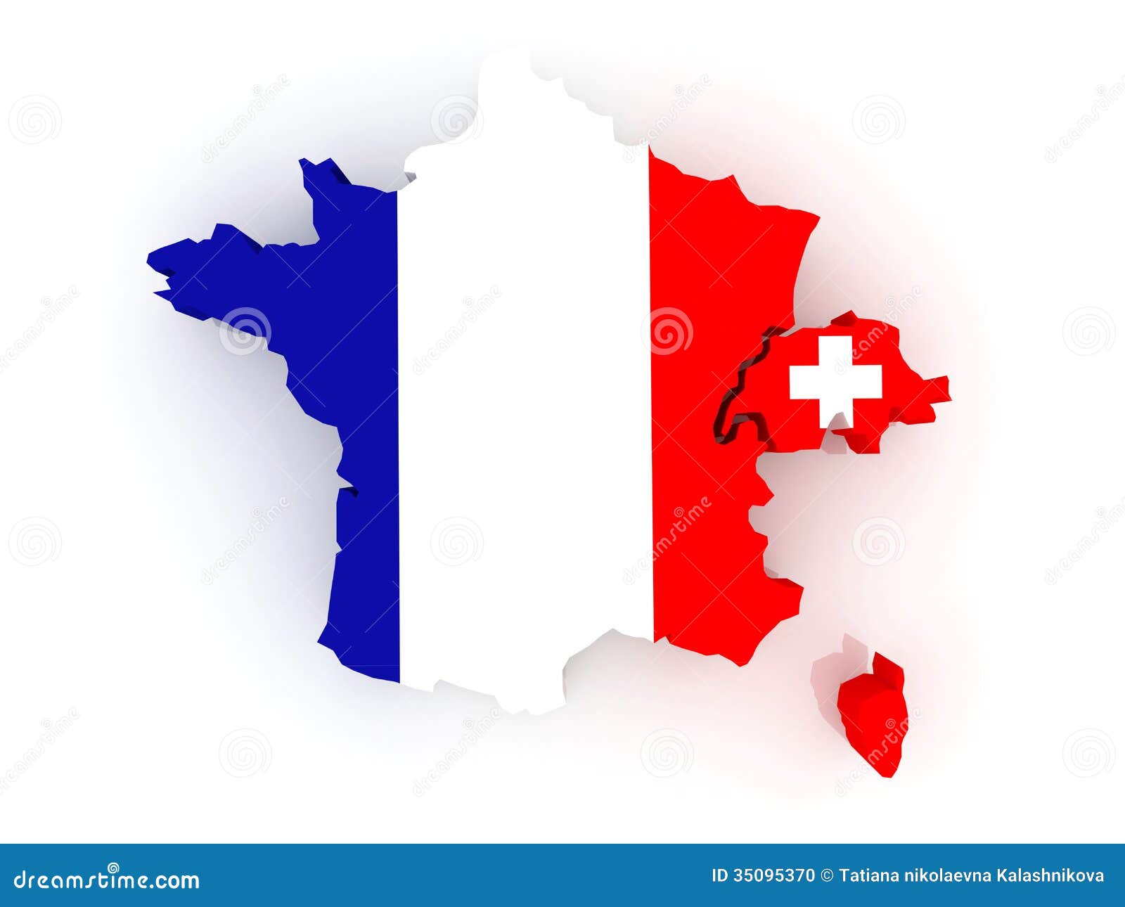 Map Of France And Switzerland. Stock Photo - Image: 35095370