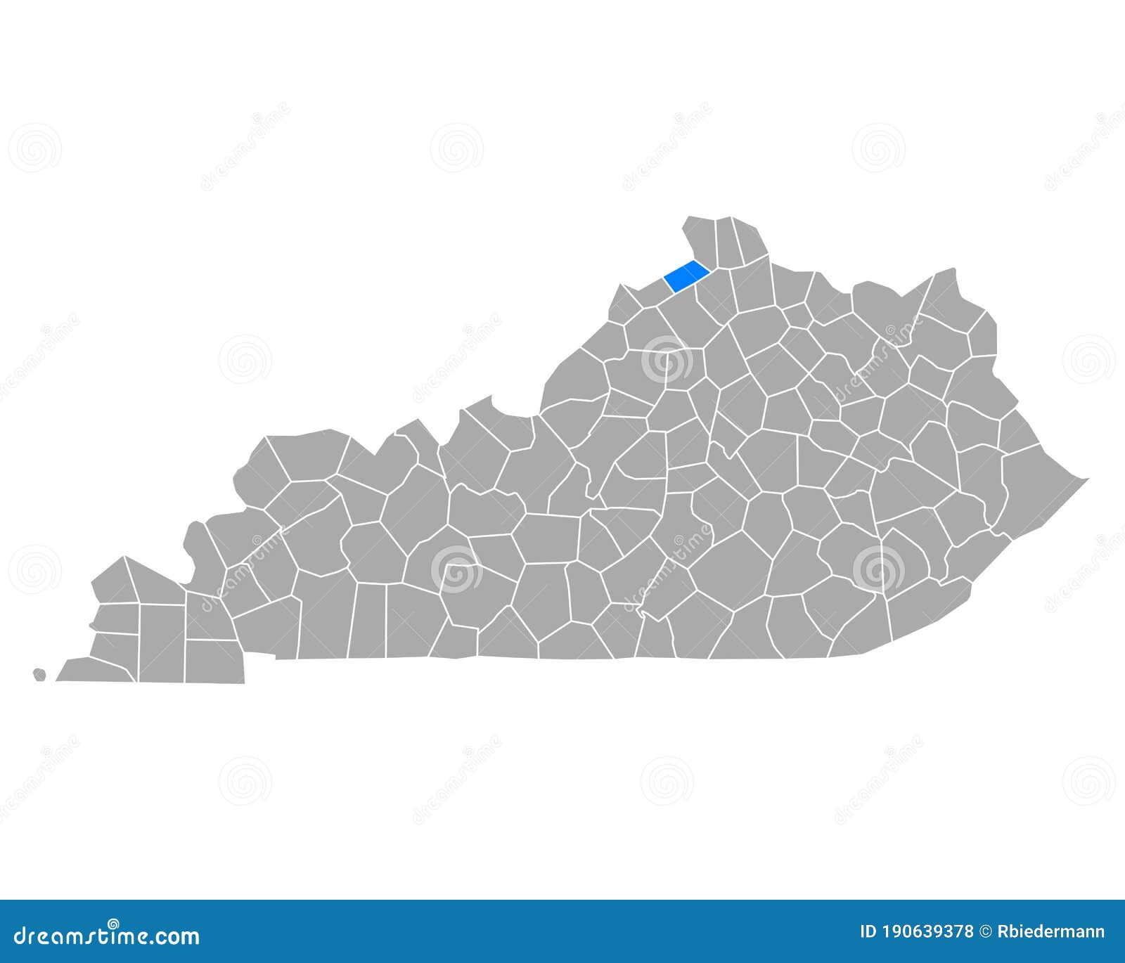 Map of Gallatin in Kentucky Stock Vector Illustration of grey