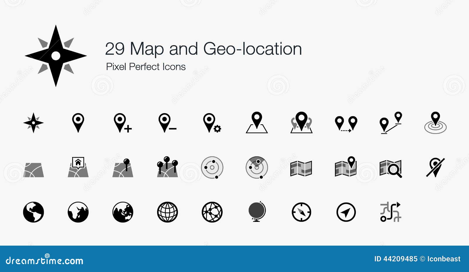29 map and geo-location pixel perfect icons