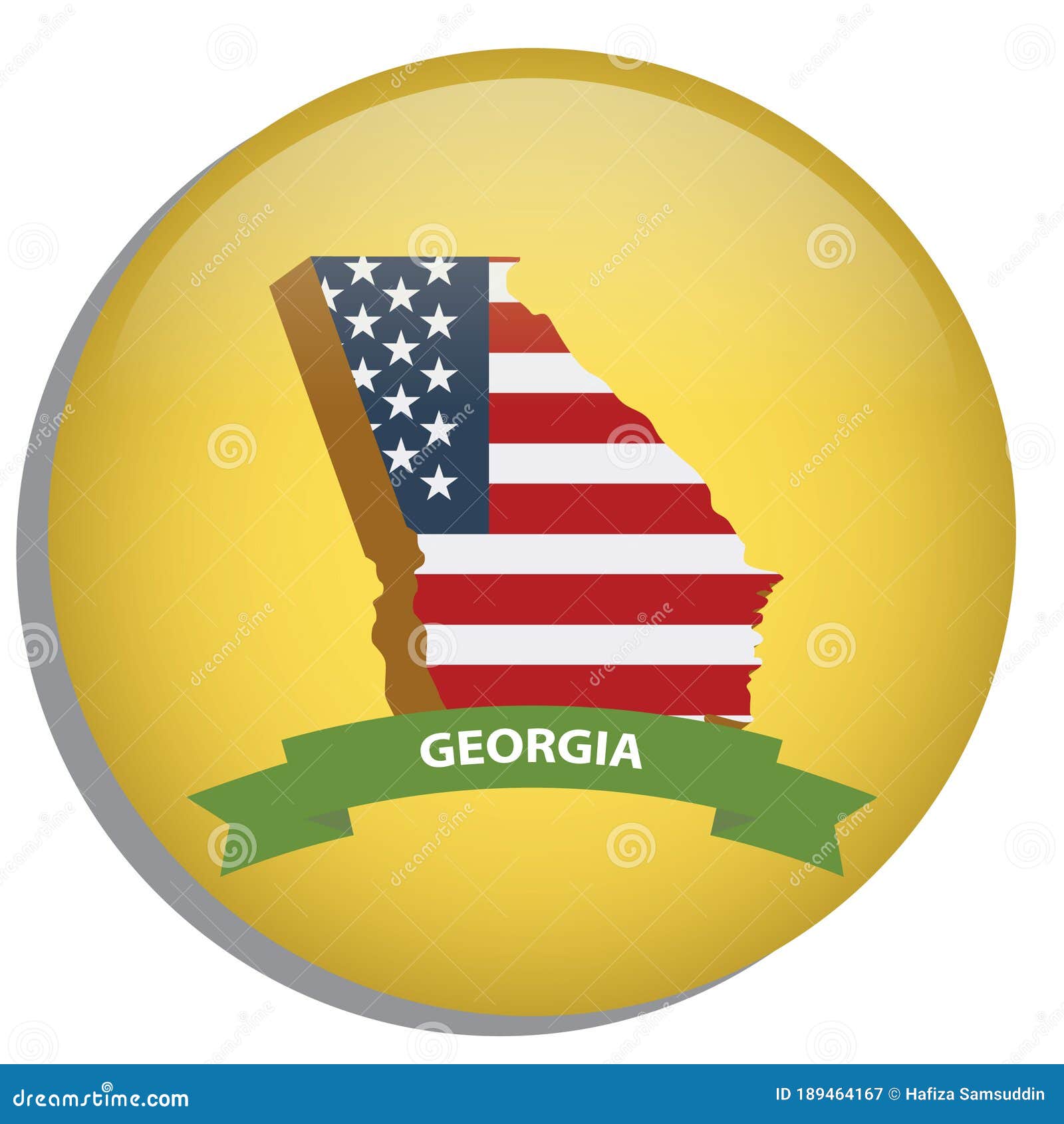 Map of Georgia State. Vector Illustration Decorative Design Stock