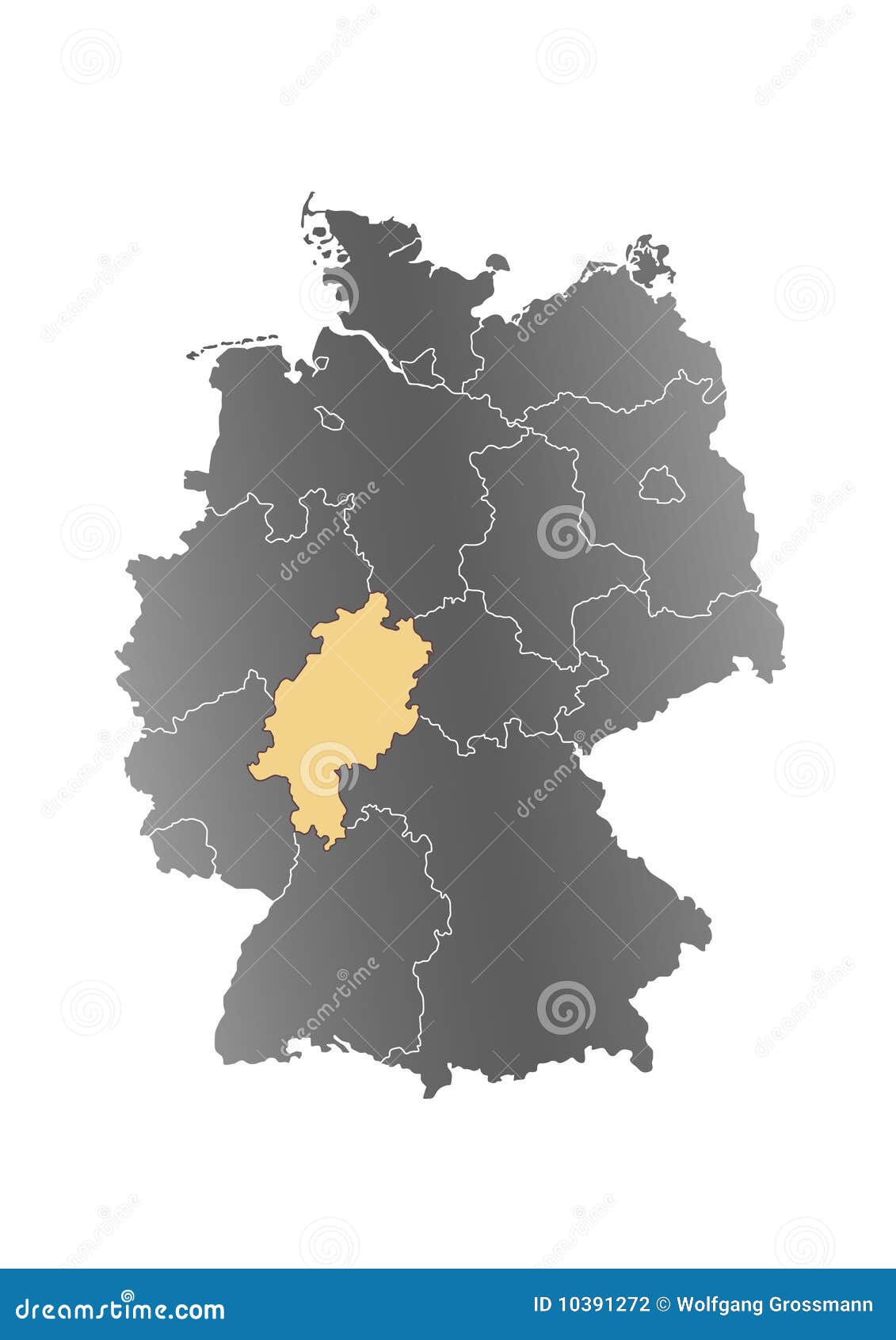 Map Germany Hesse stock illustration. Illustration of republic 10391272