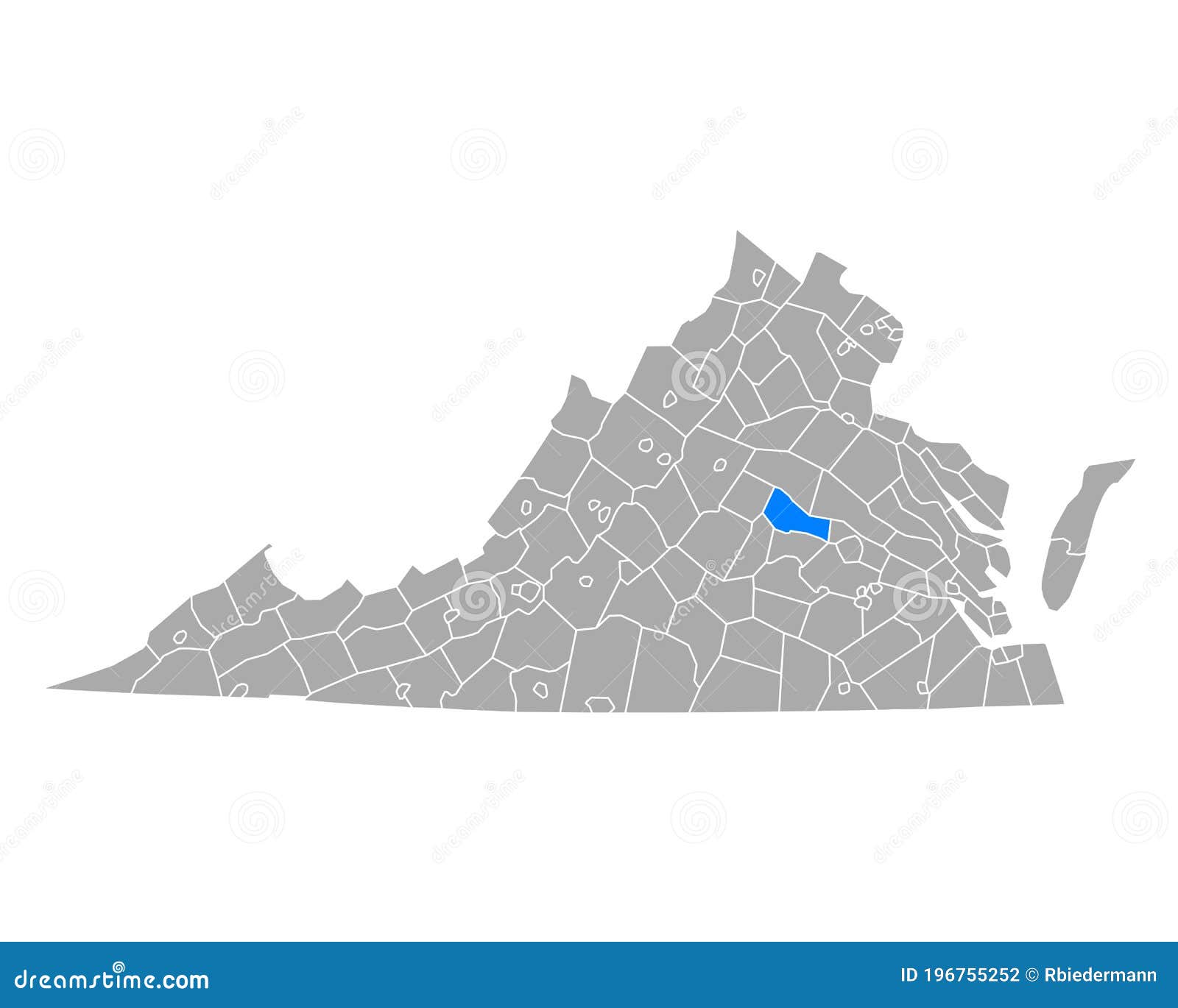 Map of Goochland in Virginia Stock Vector Illustration of geography