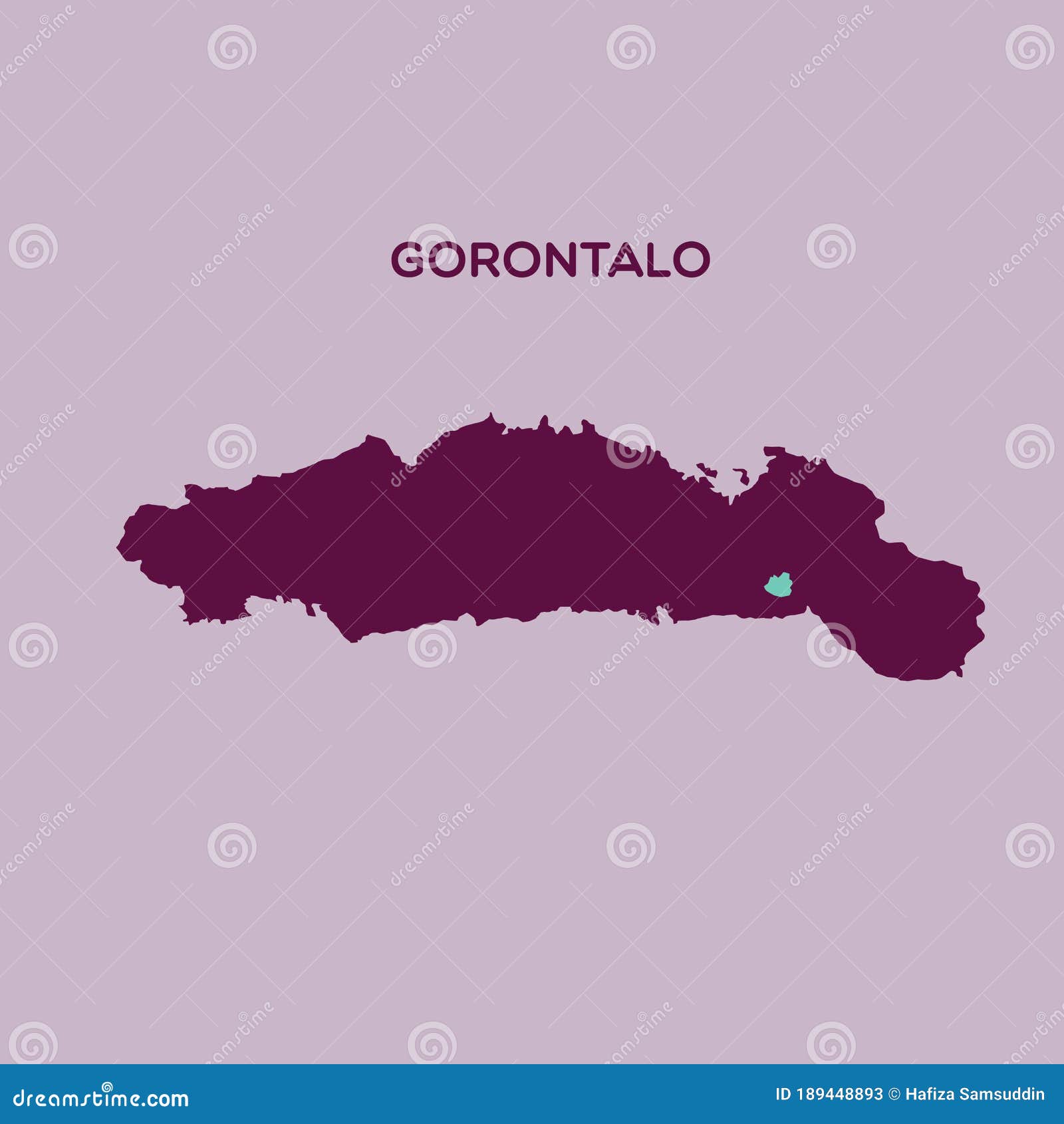 Map of Gorontalo. Vector Illustration Decorative Design Stock Vector