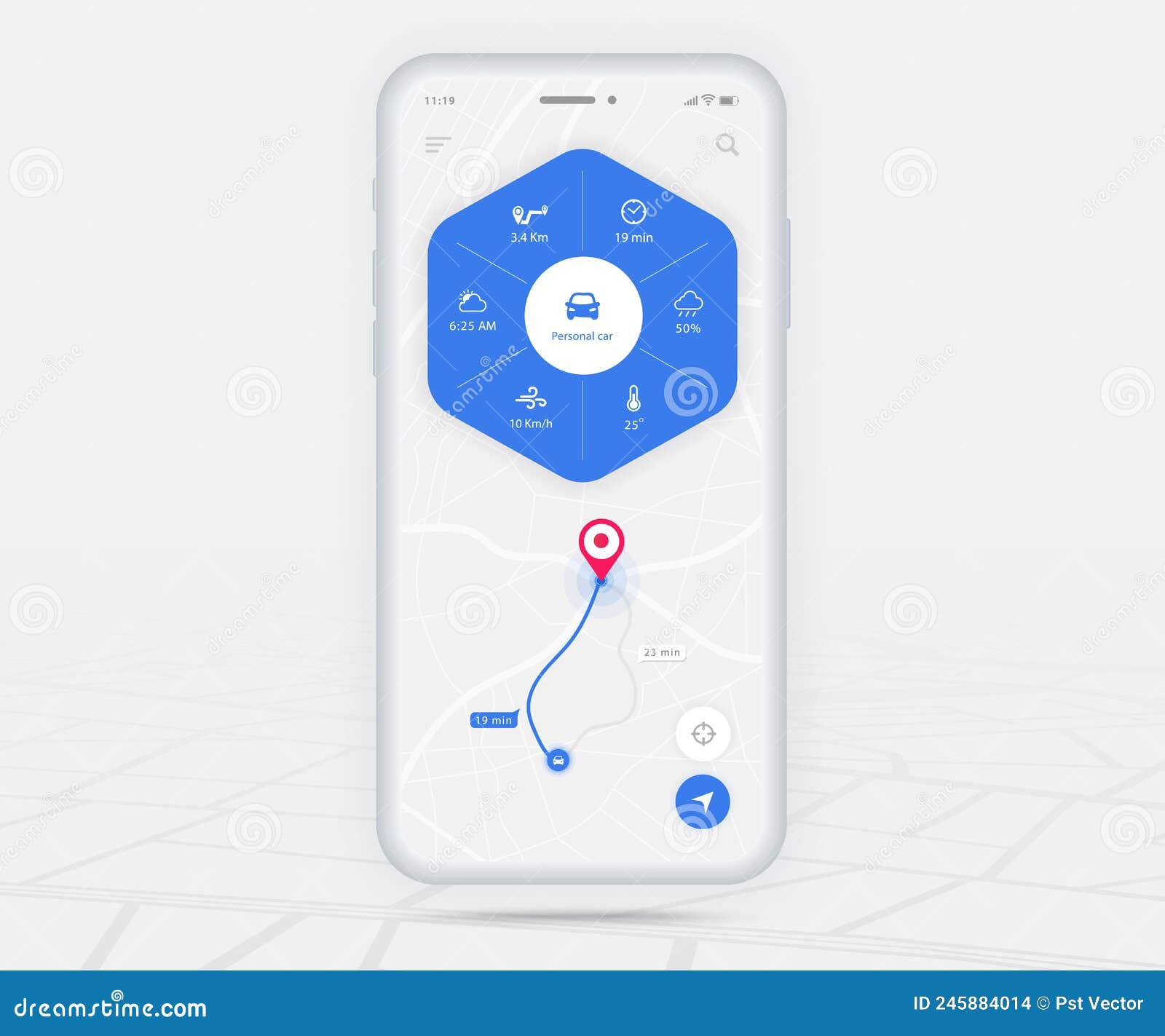 Map GPS Navigation App Ux Ui Concept, Mobile Map Application ...