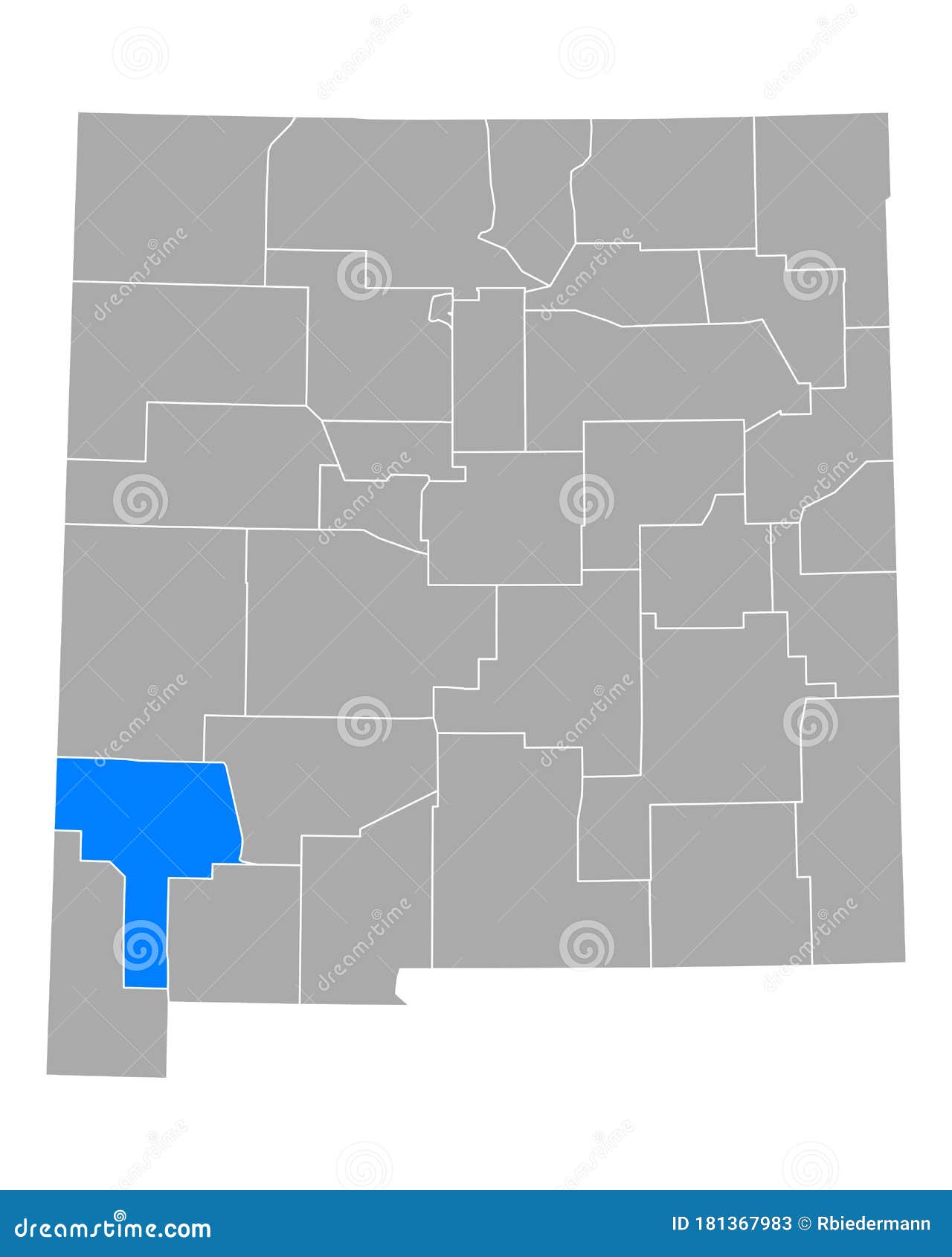 Map of Grant in New Mexico stock vector. Illustration of location