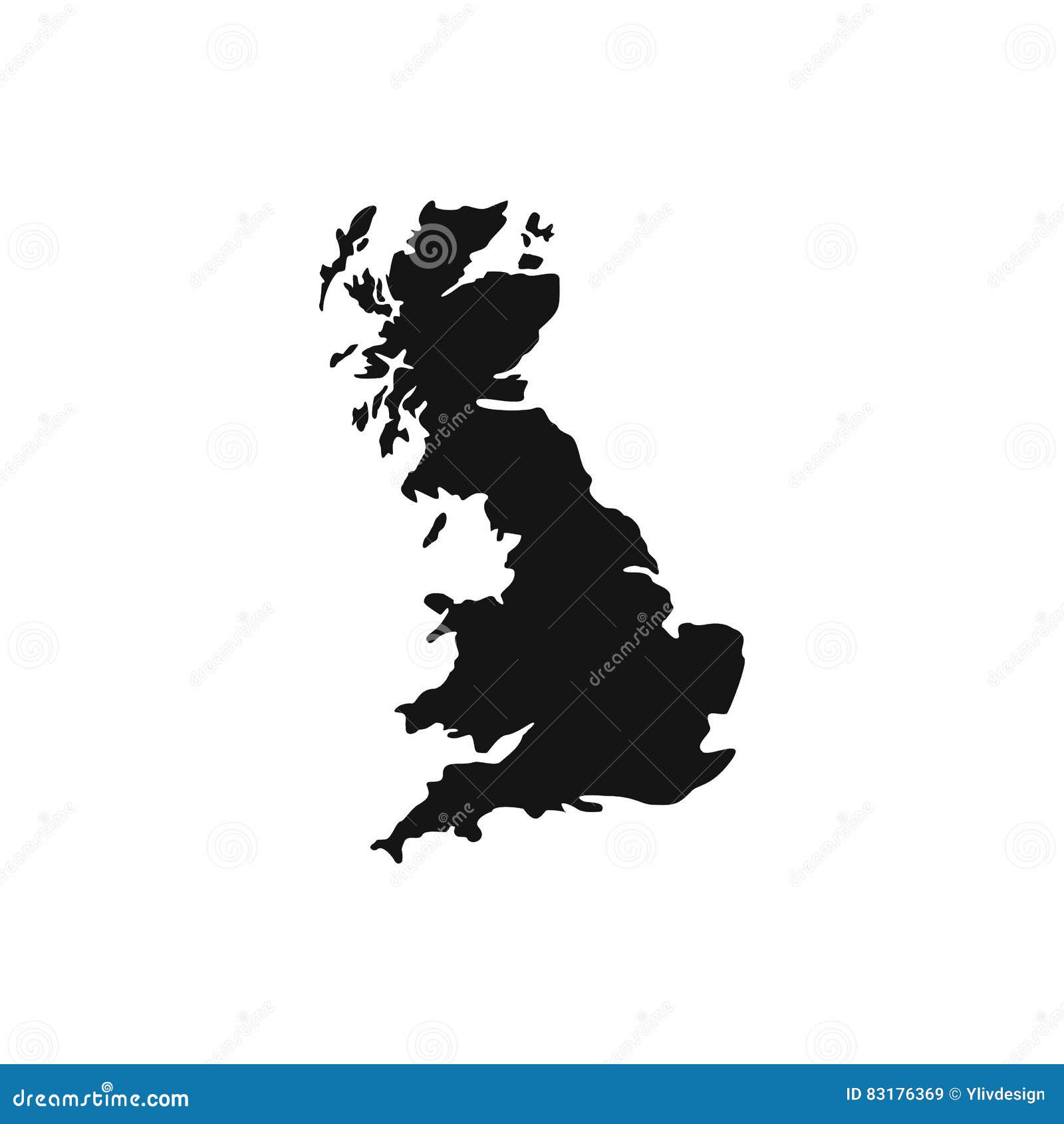 map of great britain icon, simple style