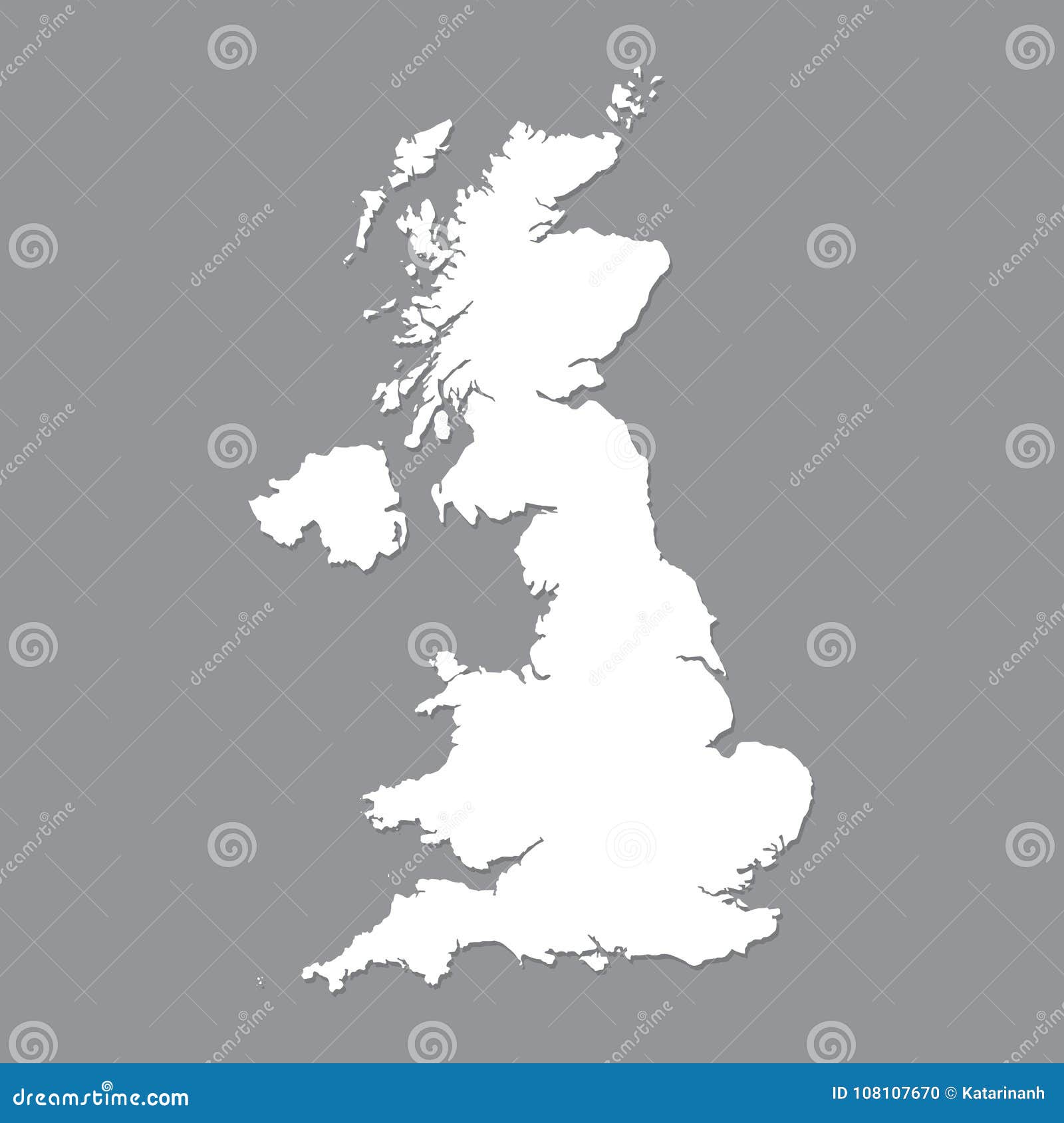 map of great britain. united kingdom of great britain and northern ireland simple map. uk icon.
