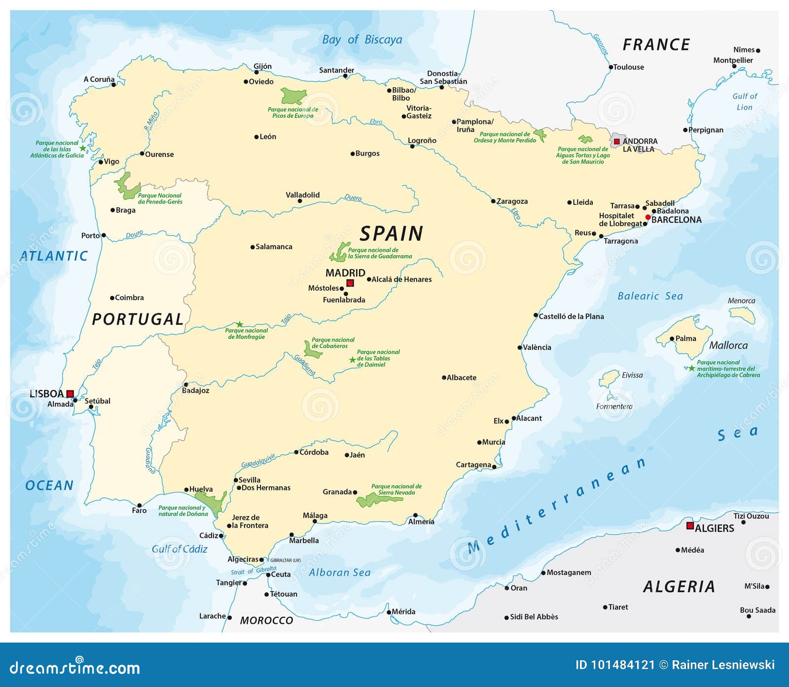 Map Iberian Peninsula 101484121 