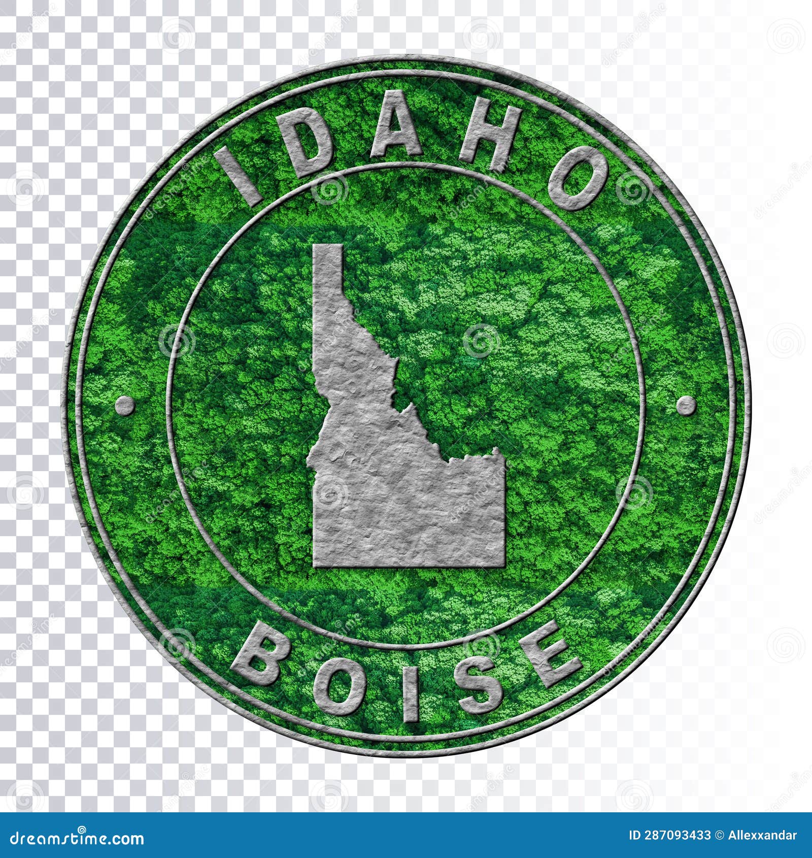 Map of Idaho, Environment Concept, Co2 Emission Concept Stock Image