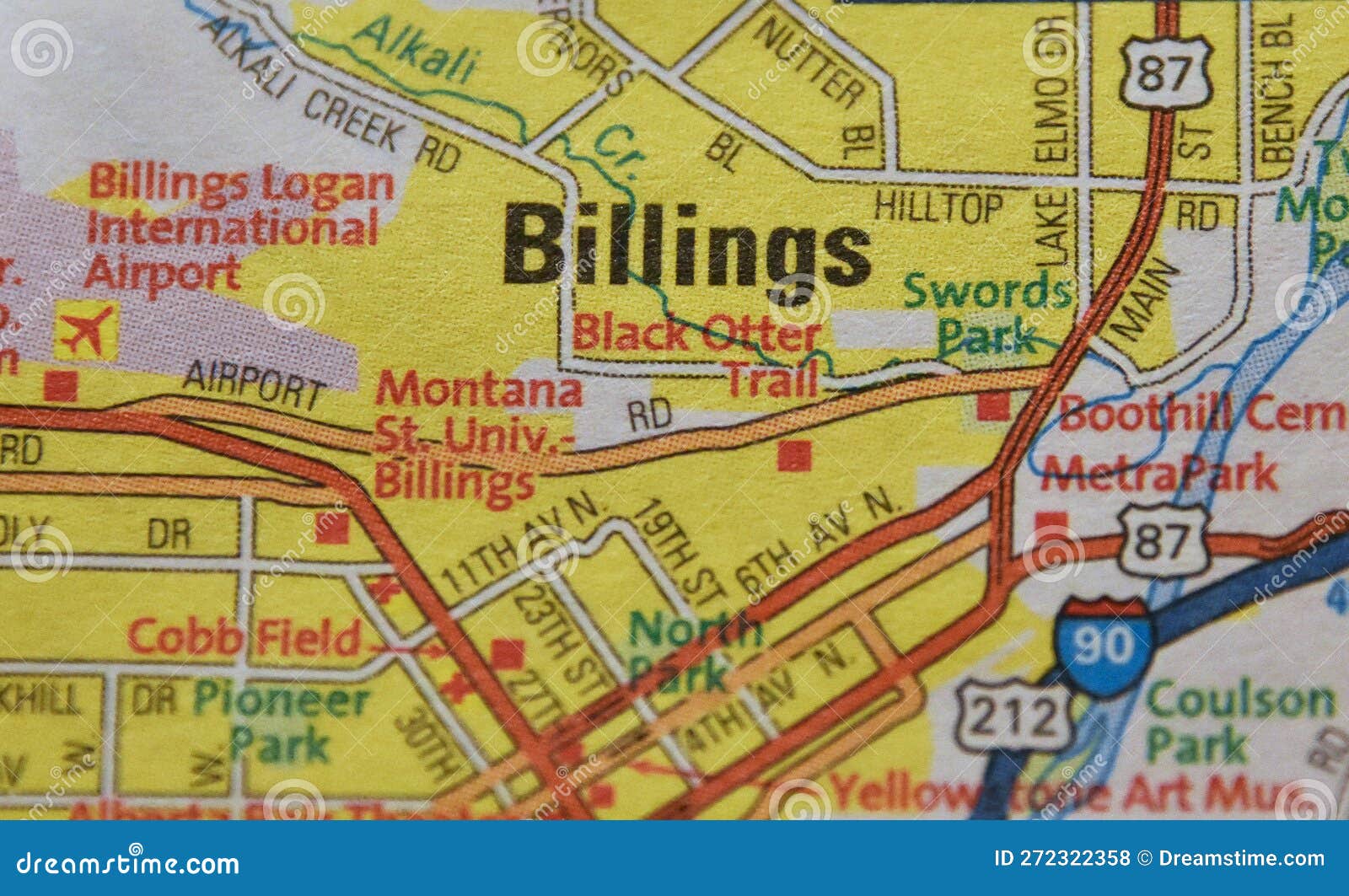 map image of billings montana 1