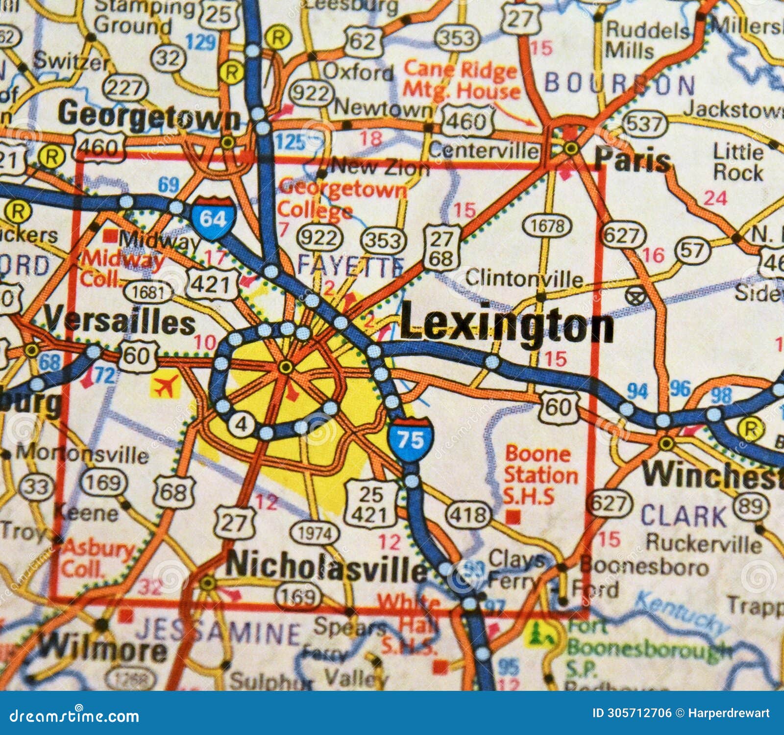 Map Image of Lexington Kentucky Stock Photo Image of travel Map Image of Lexington Kentucky Stock Photo Image of travel