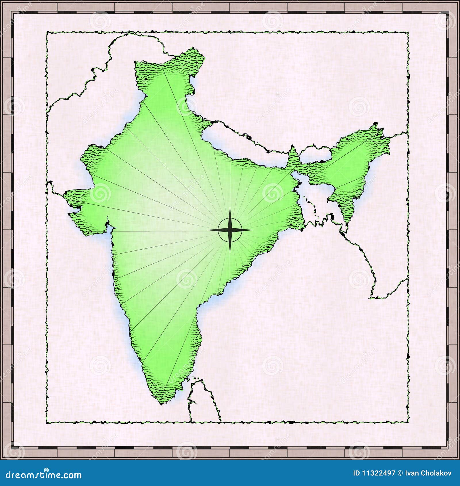Map of India stock illustration. Illustration of cartography - 11322497