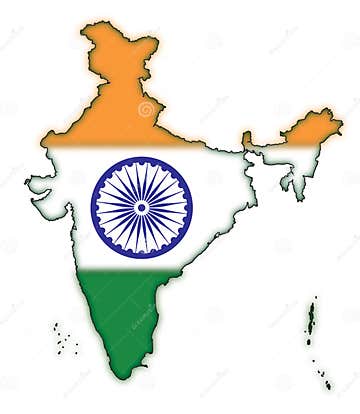 Map of India Flag Concept-1 Stock Illustration - Illustration of ...