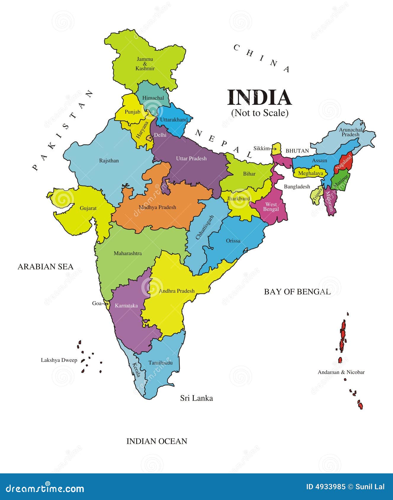 map india [labeled] authentic