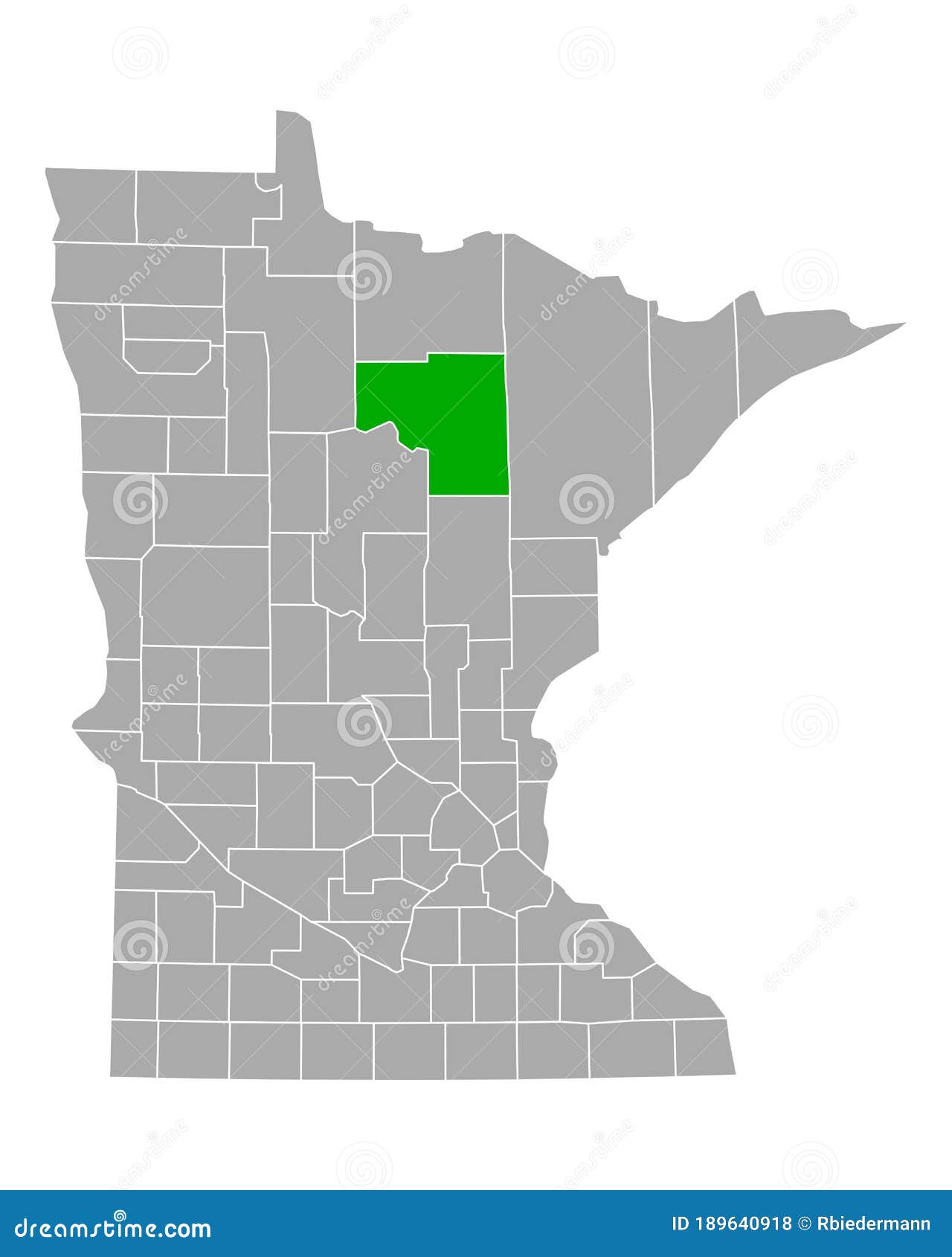 Map of Itasca in Minnesota stock vector. Illustration of location
