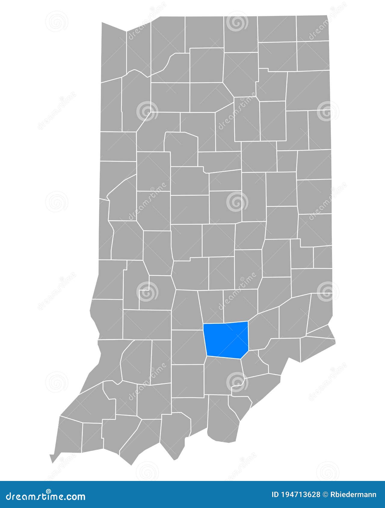 Map of Jackson in Indiana stock vector. Illustration of contour 194713628