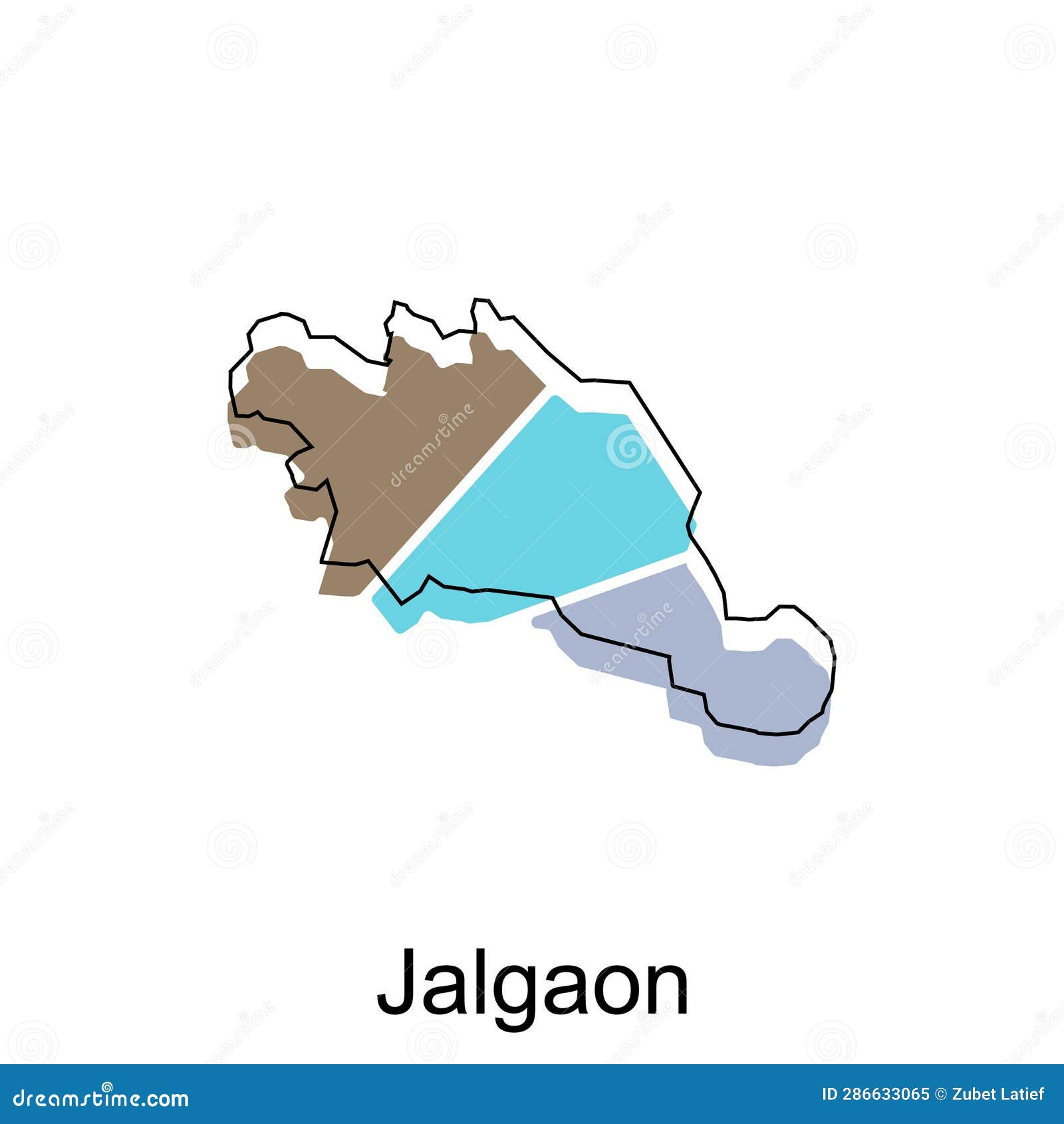 map of jalgaon city modern simple geometric,    template