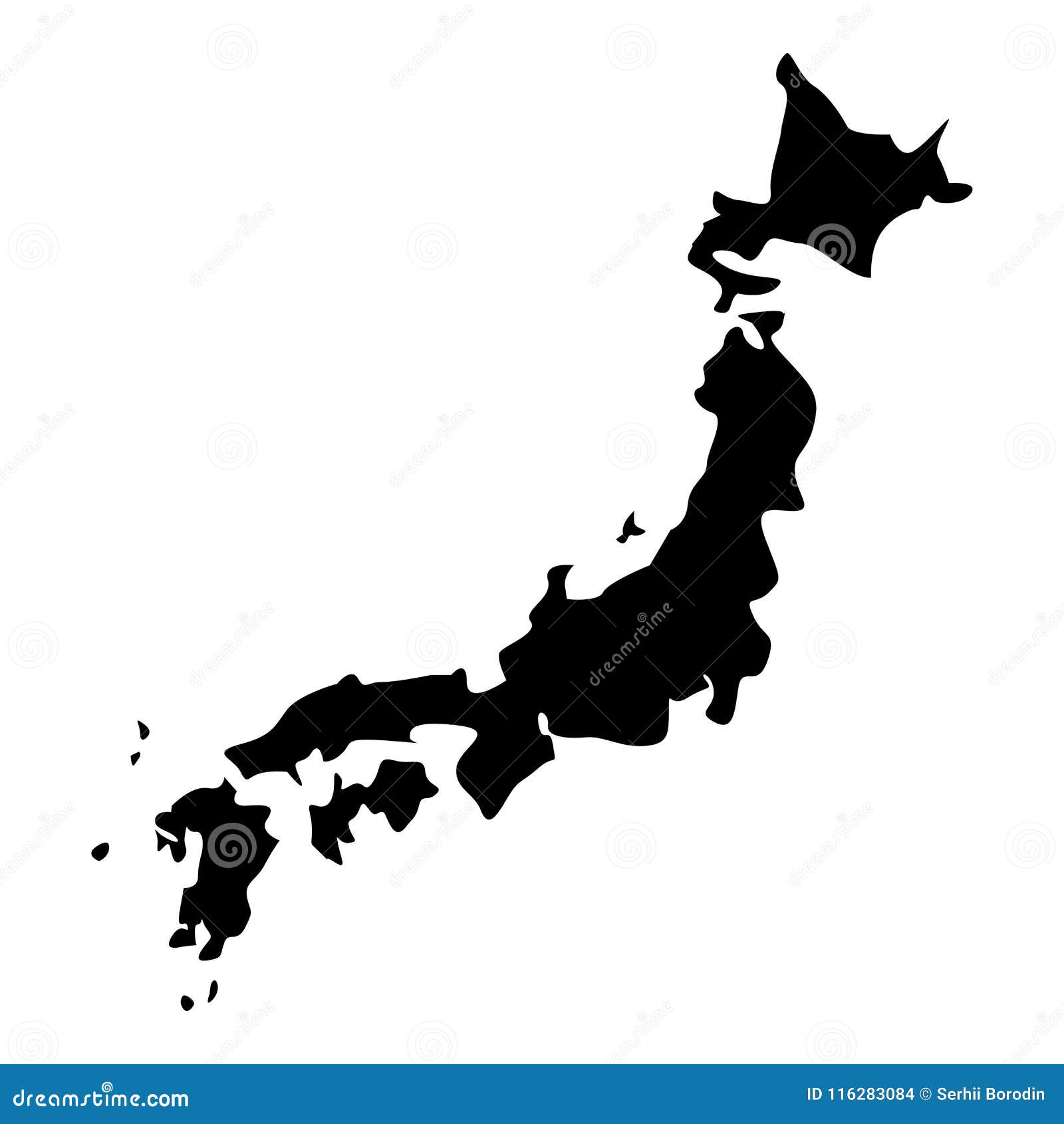 map of japon icon black color  flat style simple image