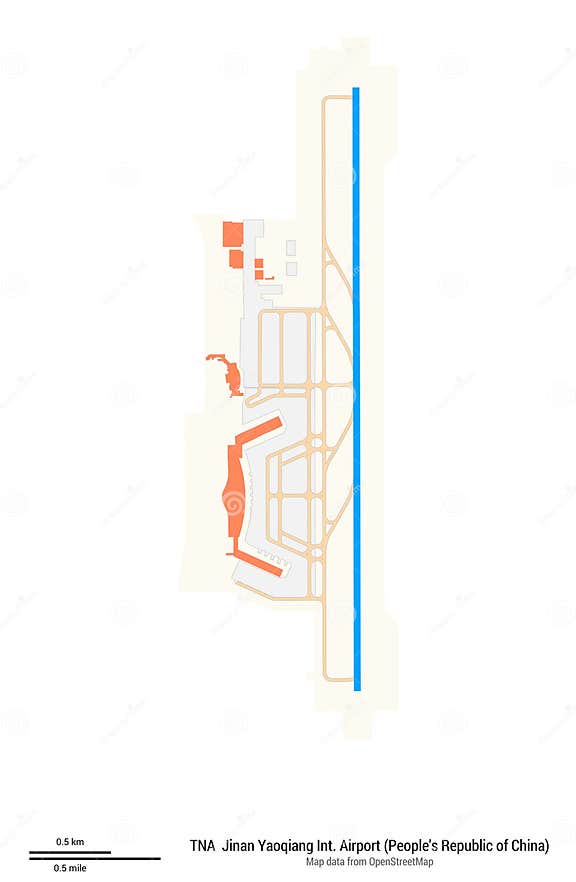 map-of-jinan-yaoqiang-international-airport-iata-code-tna-stock