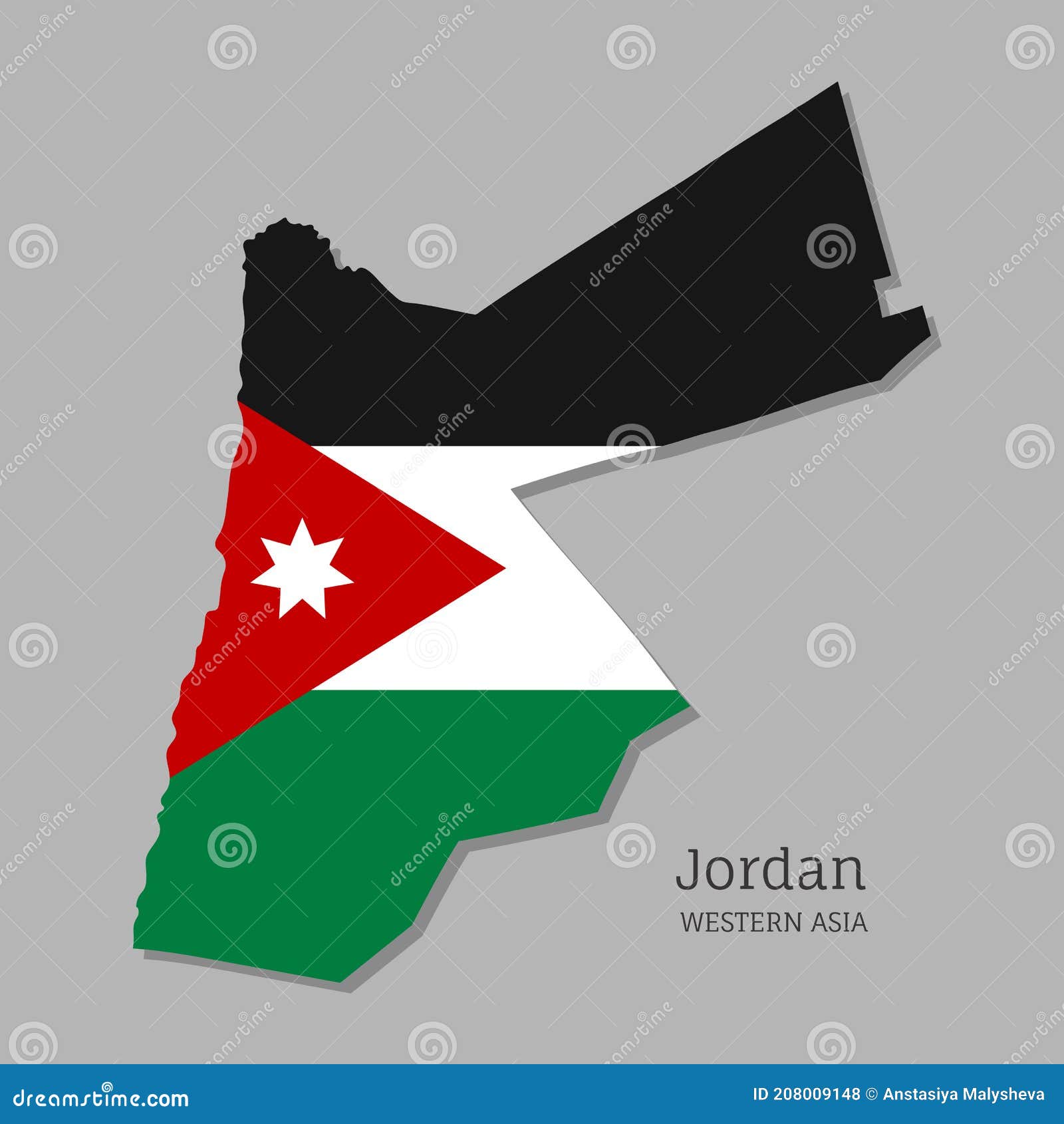 flag map of jordan