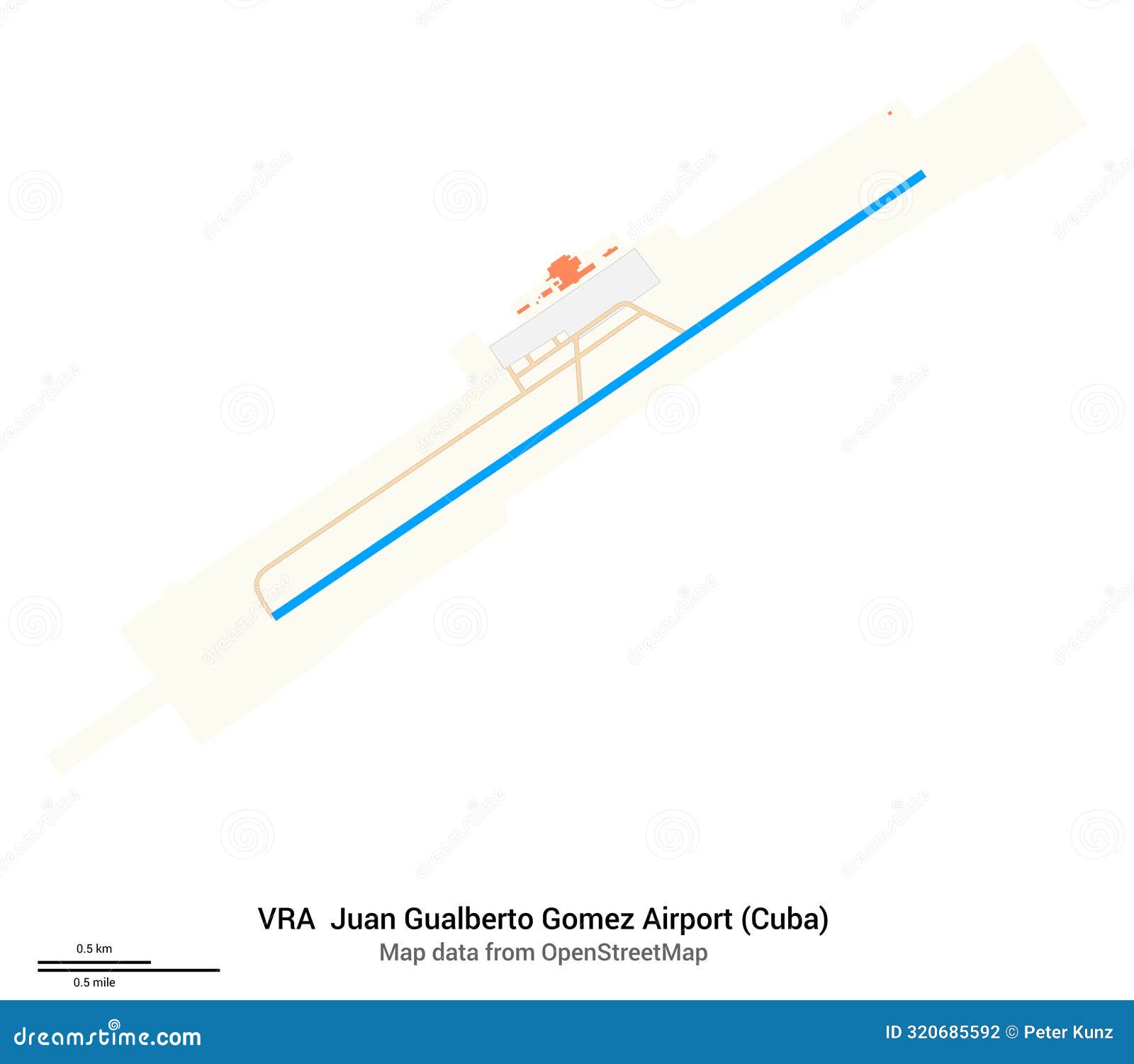 map of juan gualberto gomez airport. iata-code vra