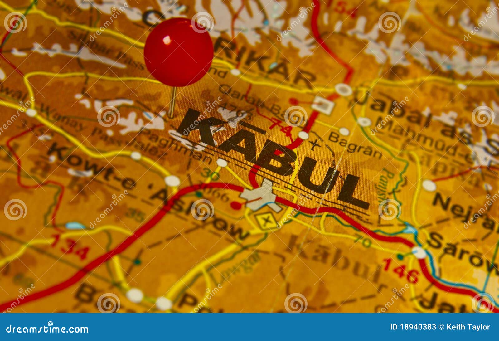 a map of kabul, afghanistan