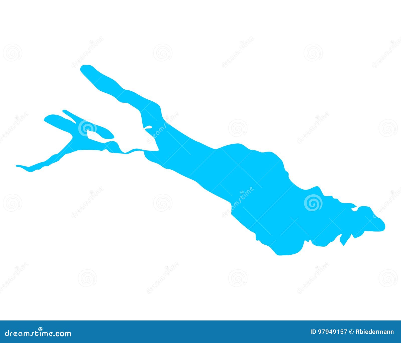 Map of Lake Constance stock vector. Illustration of constance 97949157