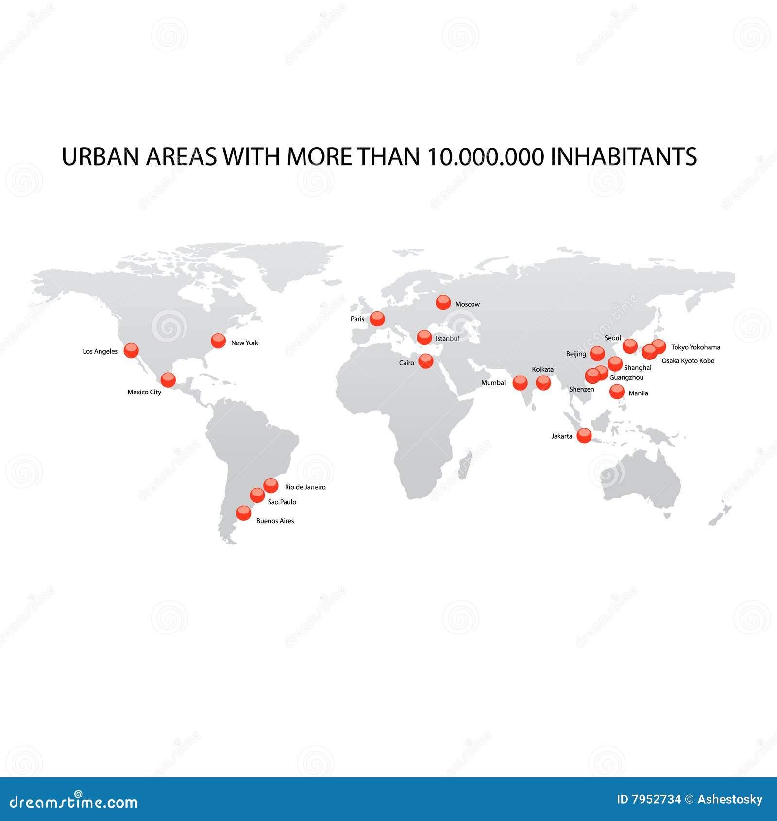 Largest Cities In The World Map