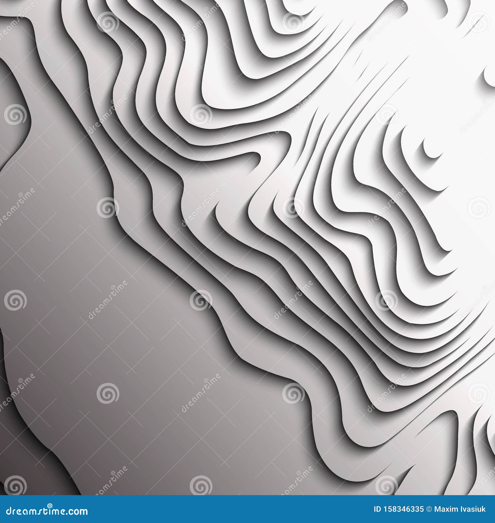map line of topography.  abstract topographic map concept with space for your copy. black and white wave