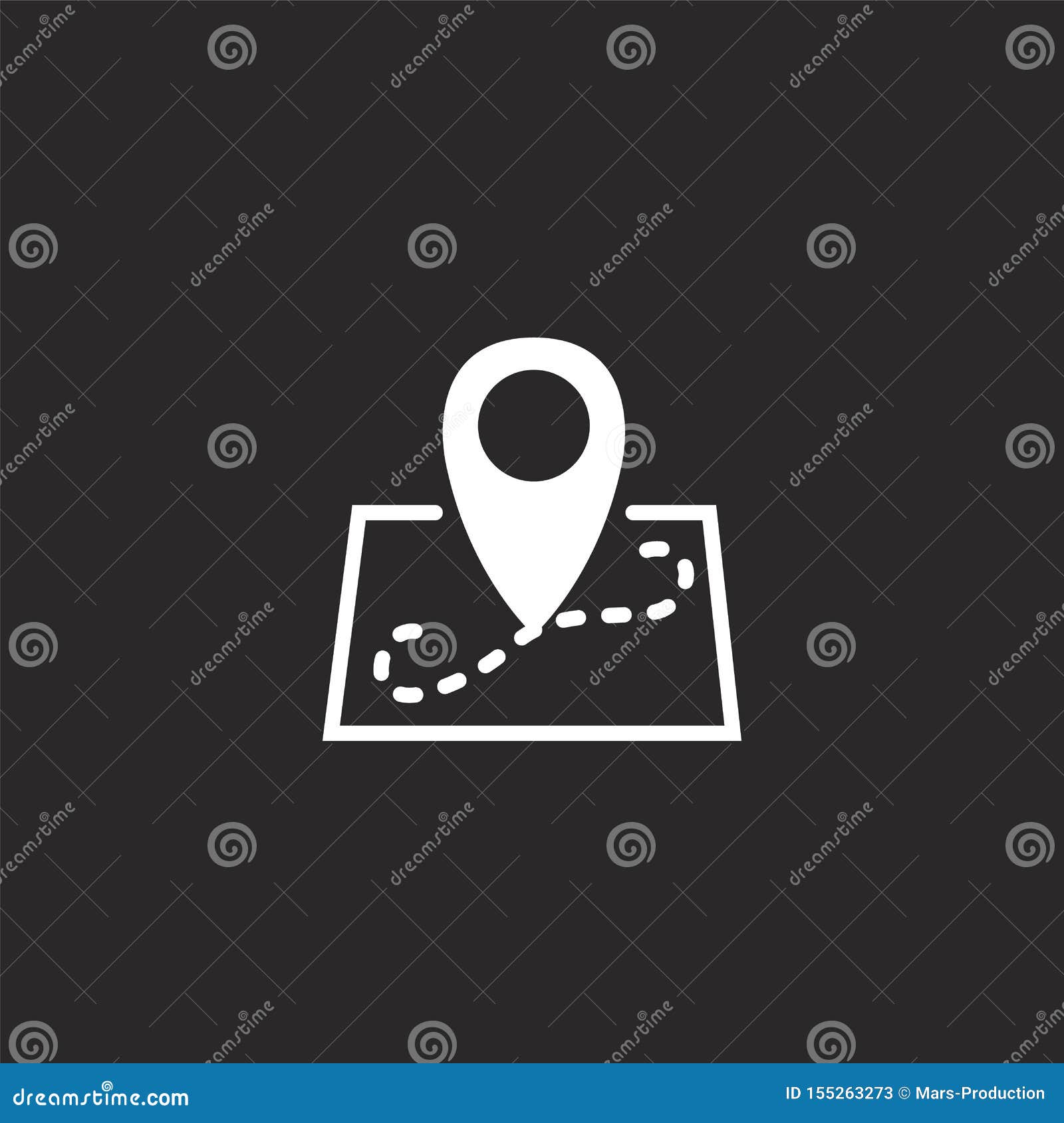 Map Location Icon. Filled Map Location Icon for Website Design and ...